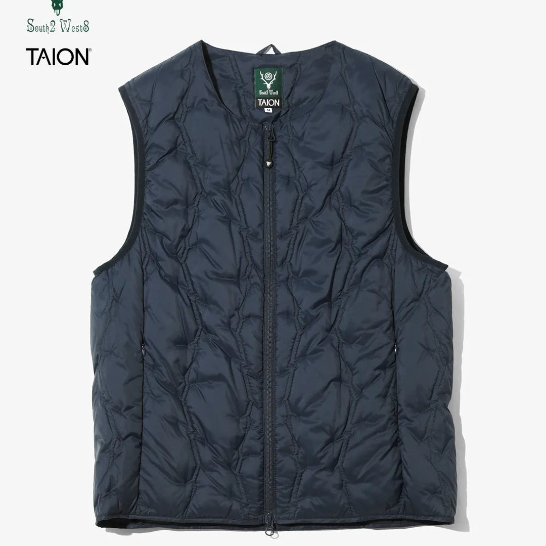 South2 West8 x TAION Crewneck Zip Down Vest <RW697>