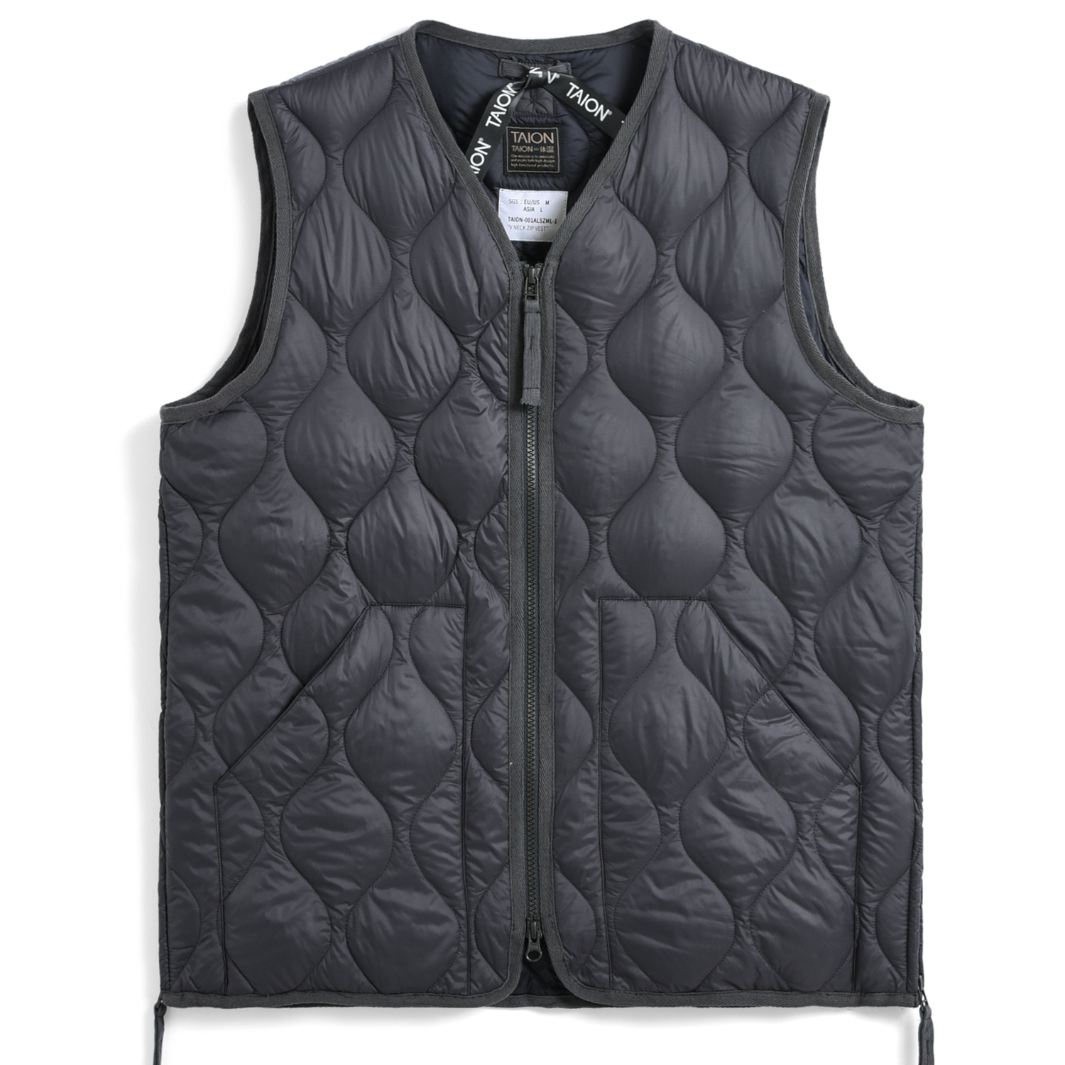 Unisex Military V-Neck W-Zip Down Vest (Soft Shell)