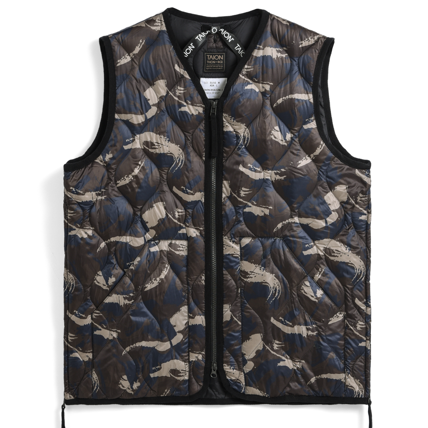 Unisex Military V-Neck W-Zip Down Vest (Soft Shell)