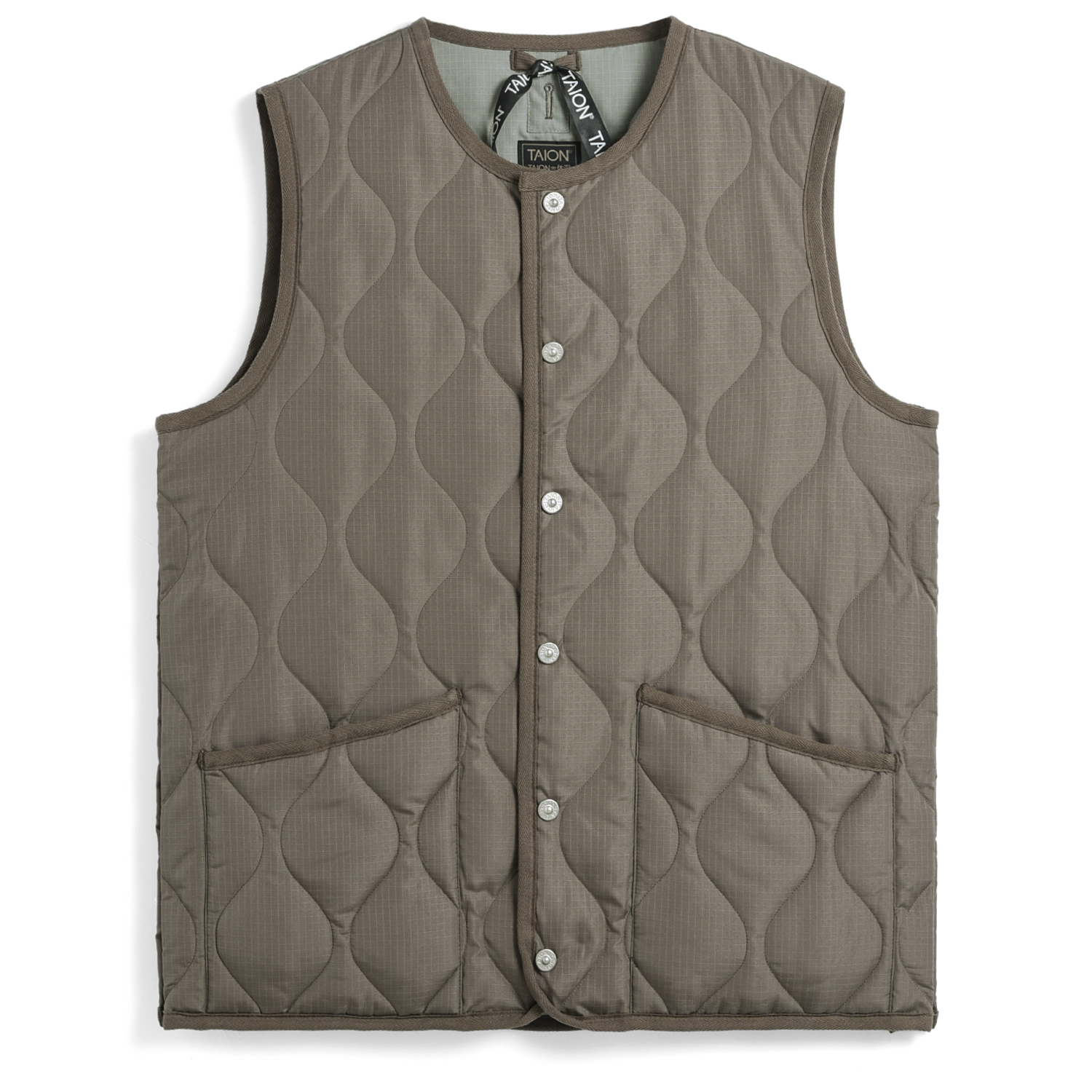 Unisex Military Crew Neck Down Vest (Hard Shell)