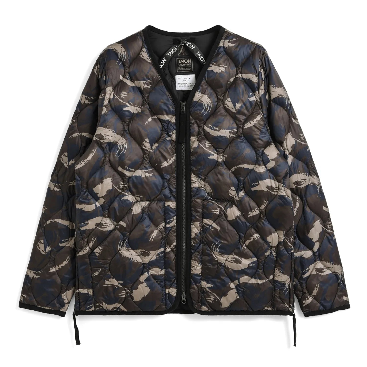 Unisex Military W-Zip V-Neck Down Jacket (Soft Shell)
