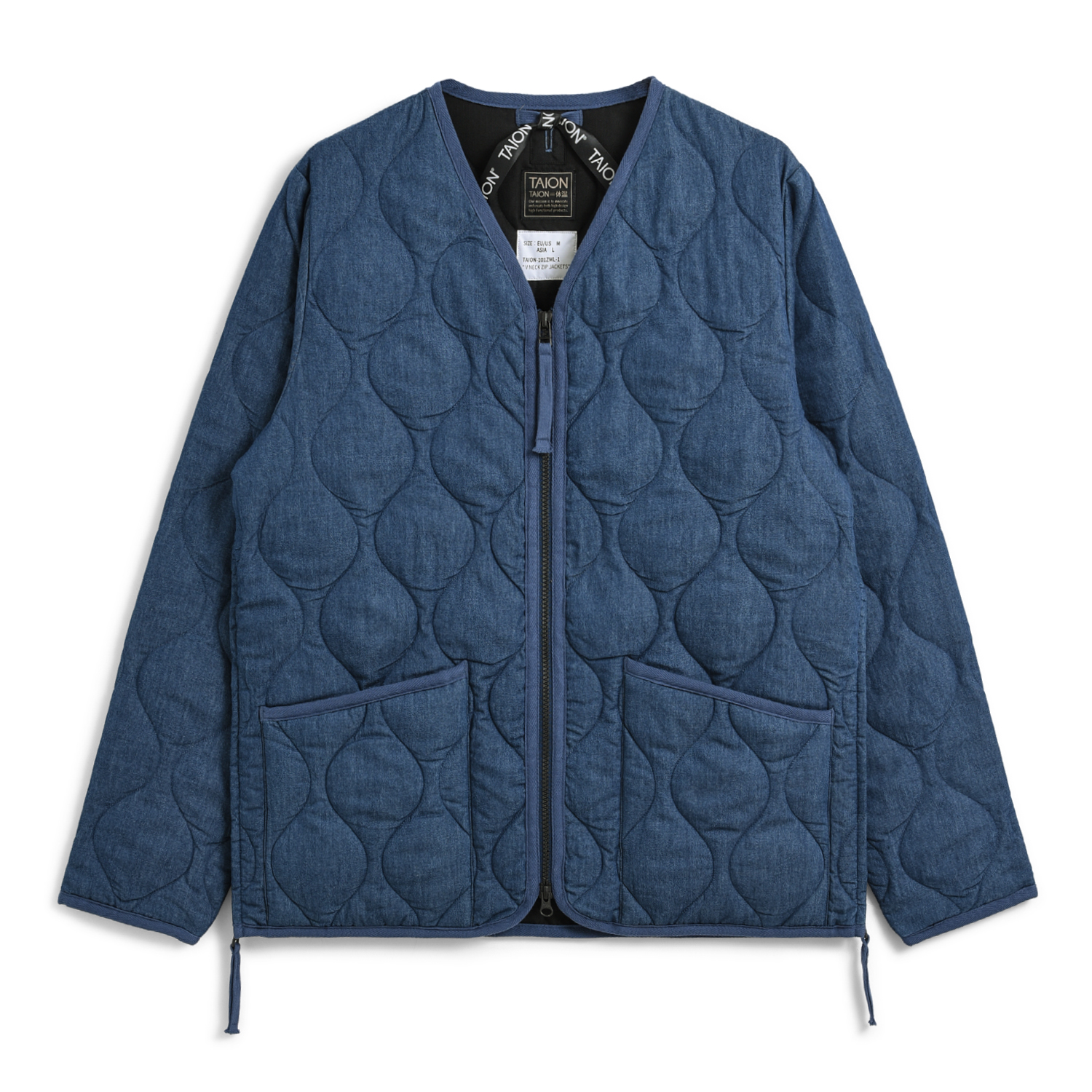 Unisex Military W-Zip V-Neck Down Jacket (Hard Shell)