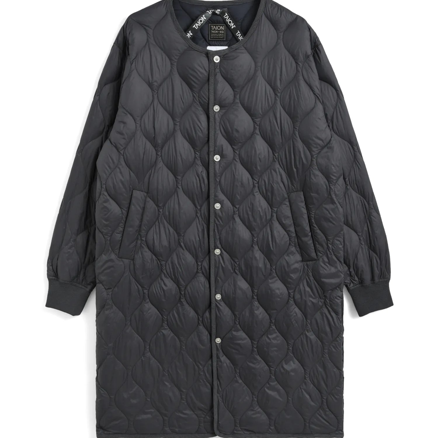 Unisex Military Over Size Crew Neck Long Down Jacket (Soft Shell)