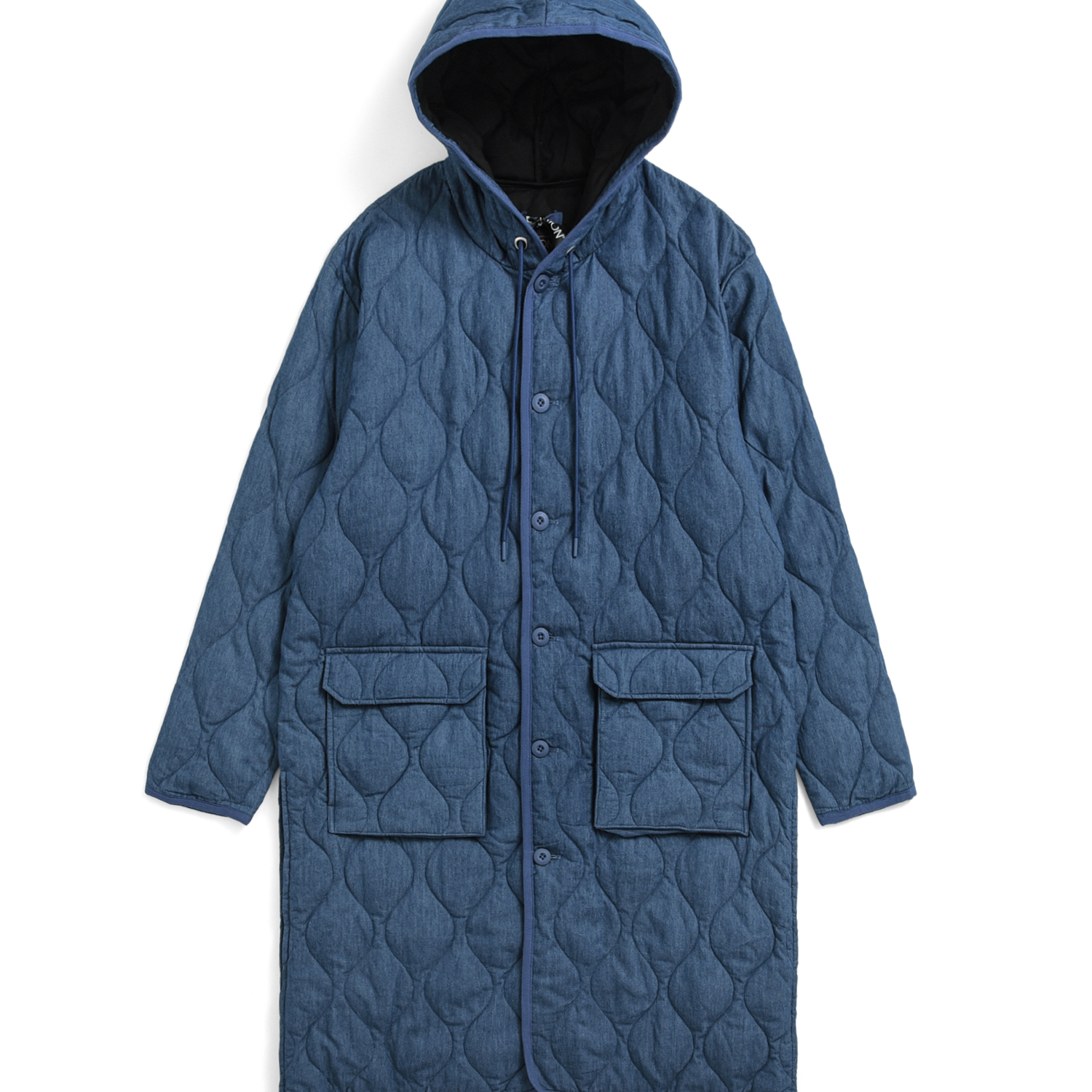Unisex Military Hood Long Down Coat (Hard Shell)