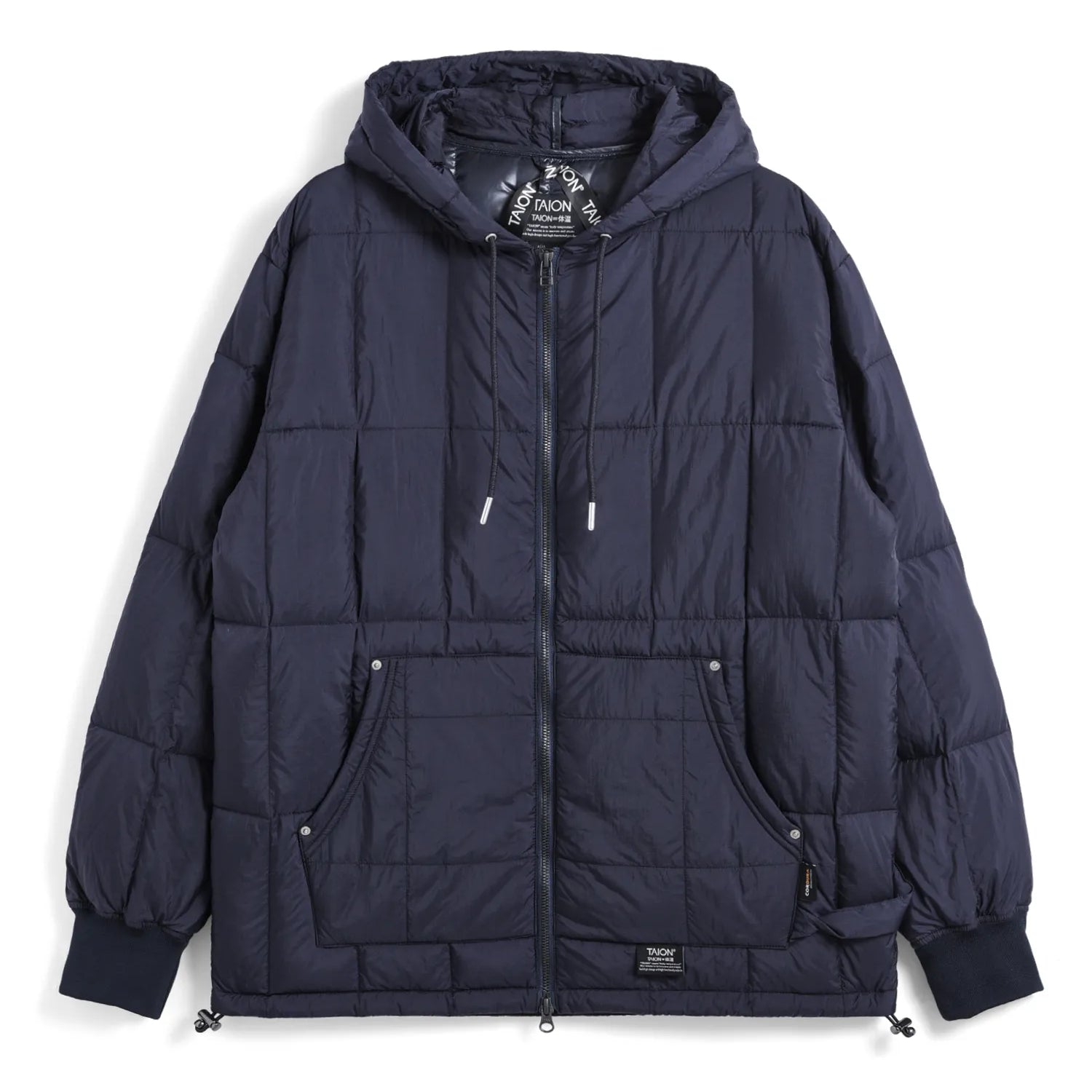 Unisex Work W-Zip Hood Rib Down Jacket