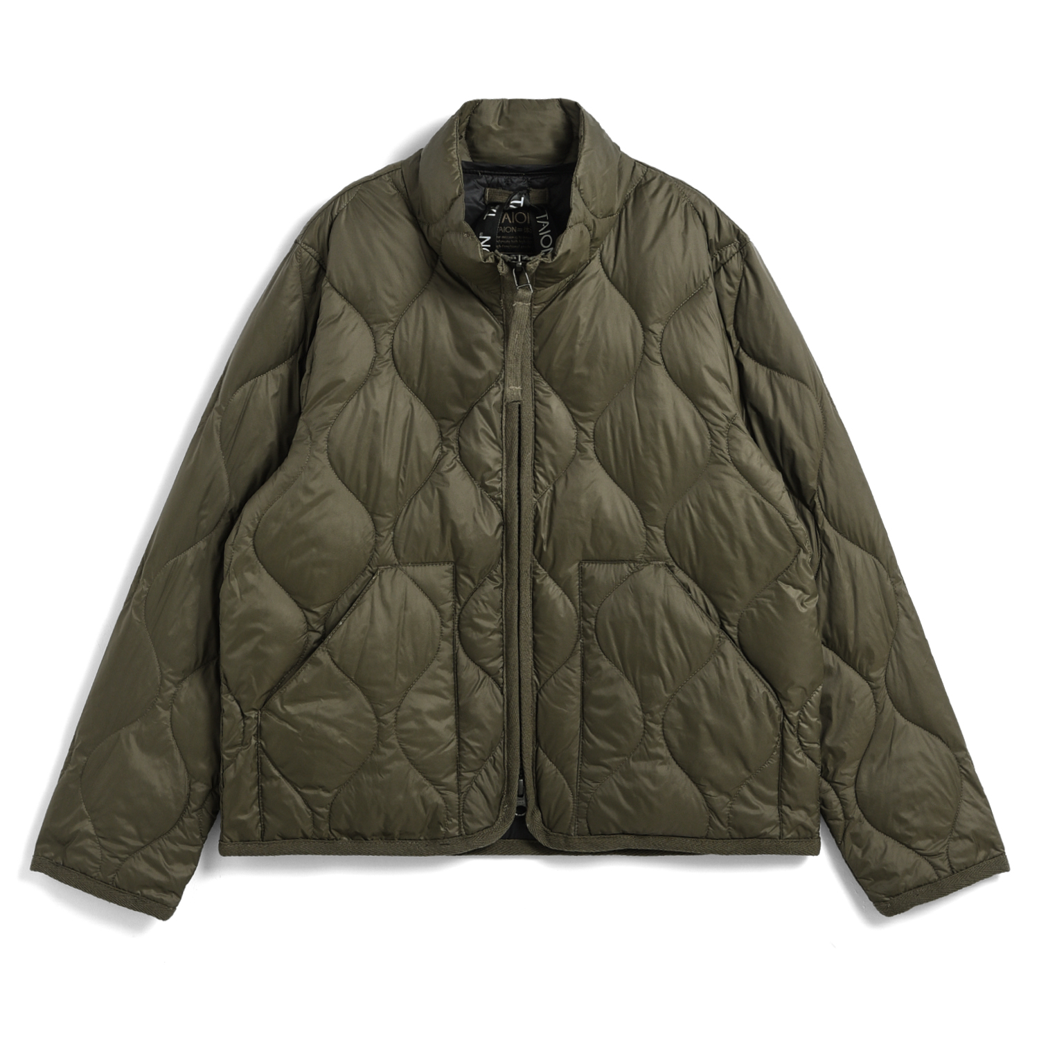 Kids Military Hi-Neck W-Zip Down Jacket (Soft Shell)