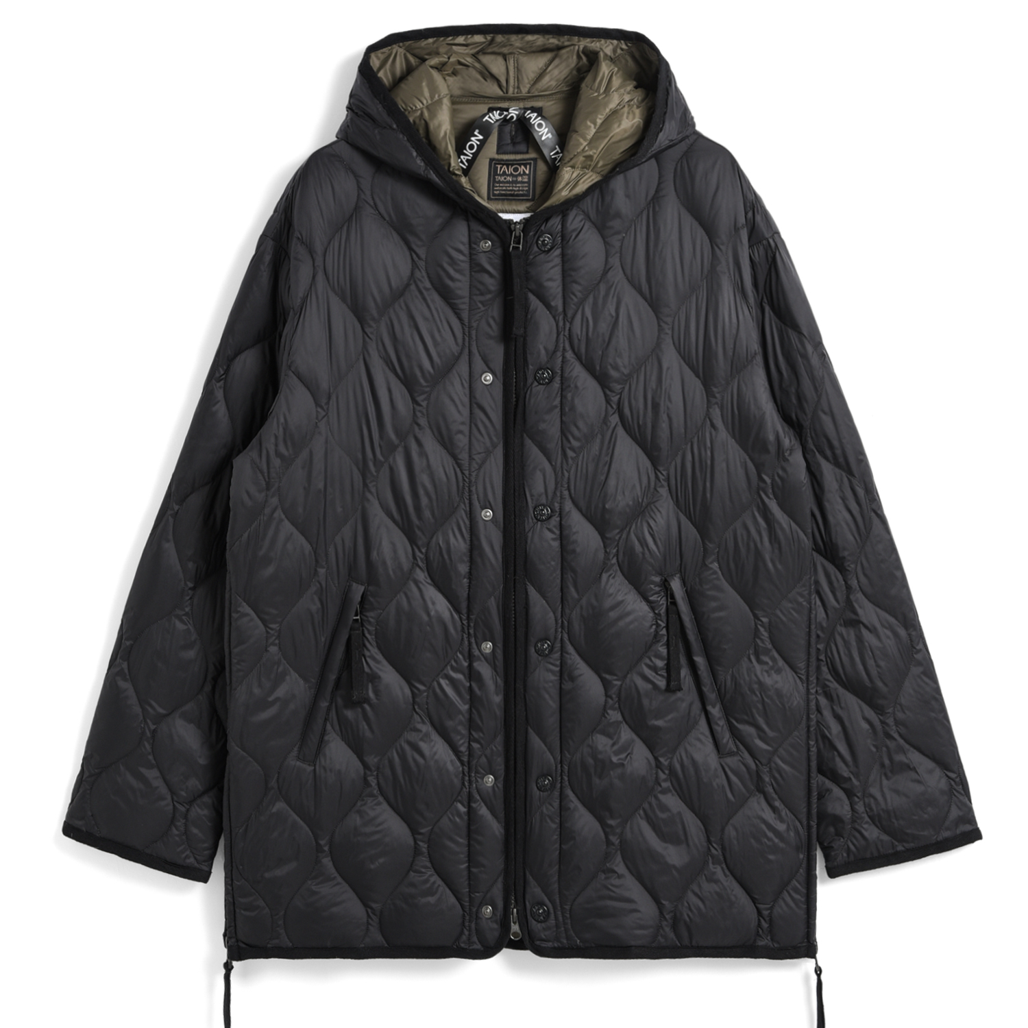 Unisex Military W-Zip Hood Down Jacket (Soft Shell)