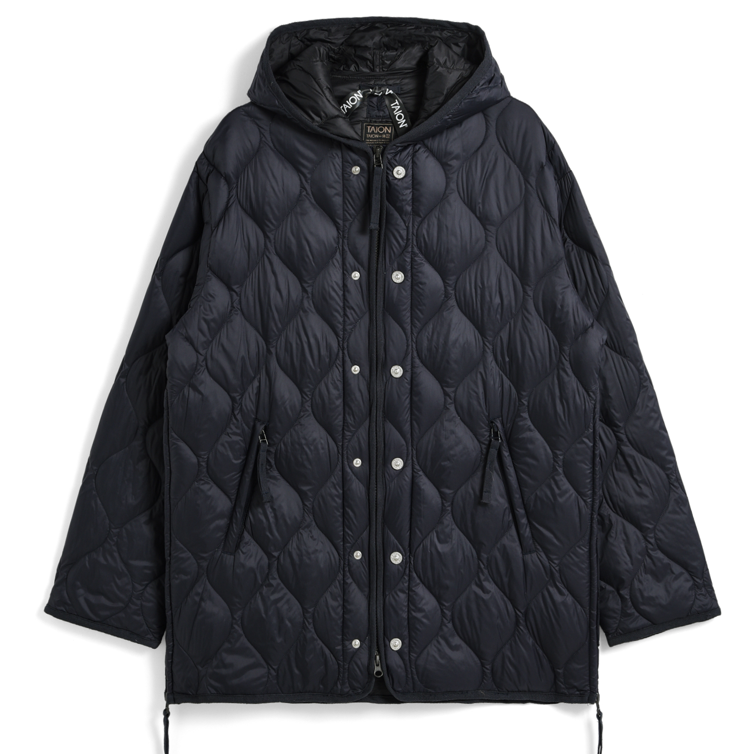 Unisex Military W-Zip Hood Down Jacket (Soft Shell)