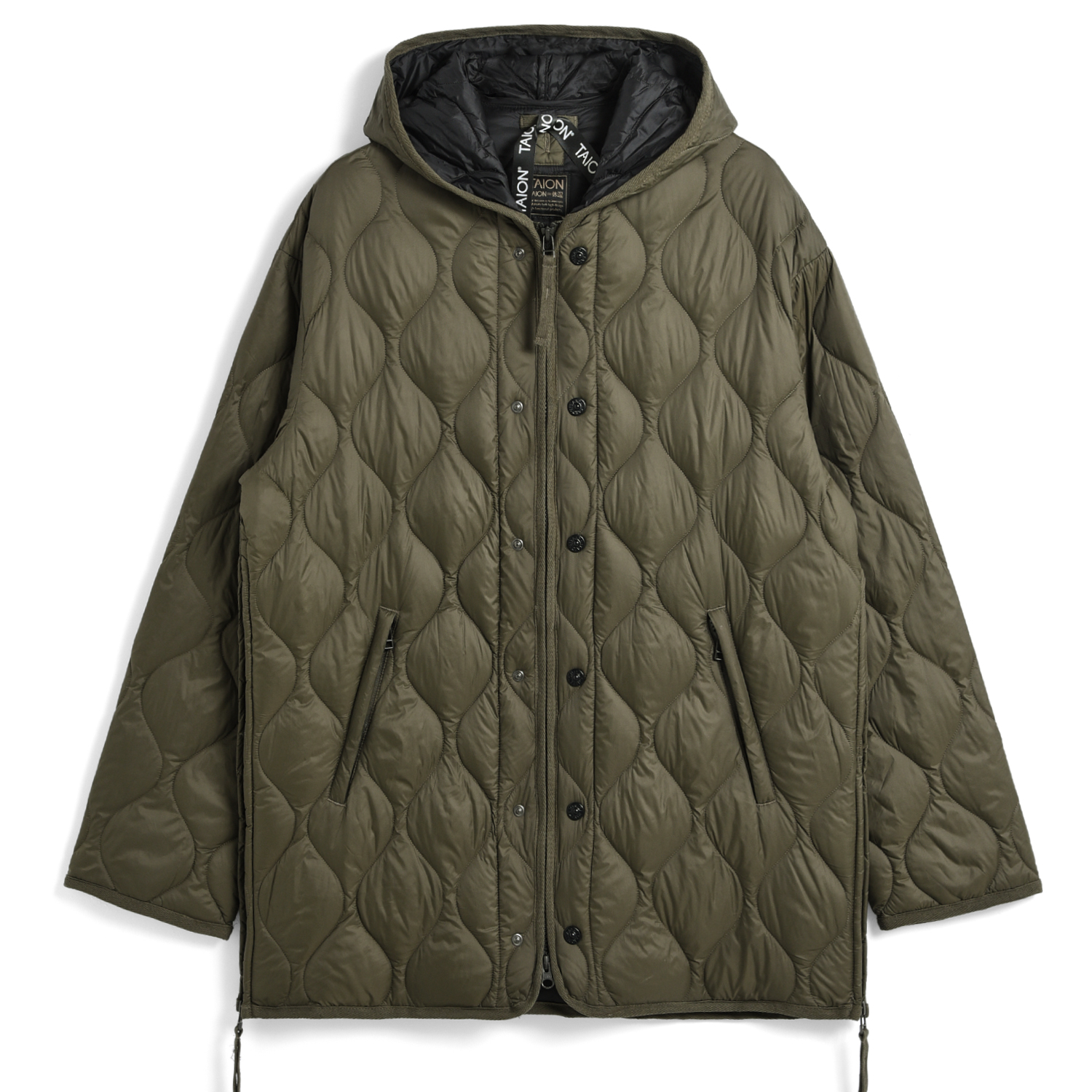 Unisex Military W-Zip Hood Down Jacket (Soft Shell)