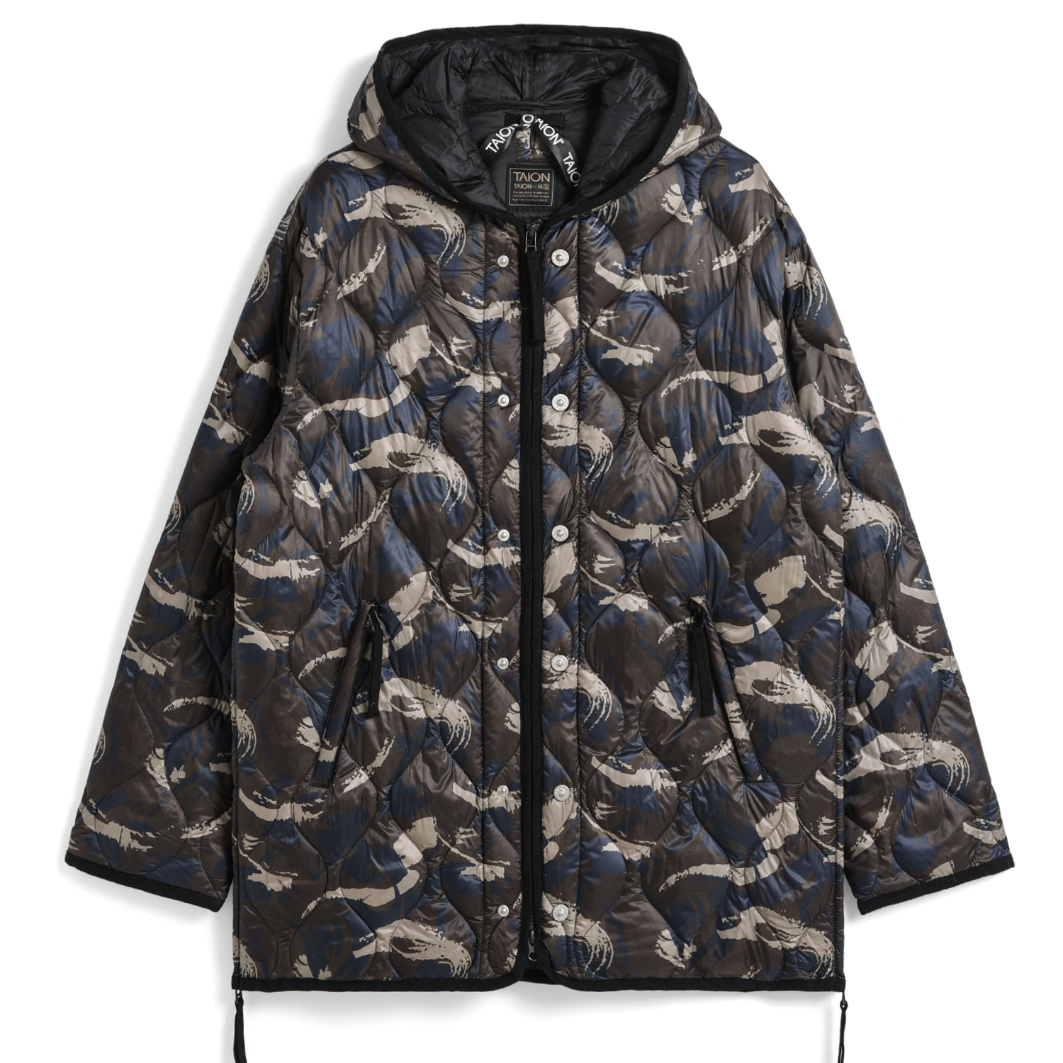 Unisex Military W-Zip Hood Down Jacket (Soft Shell)