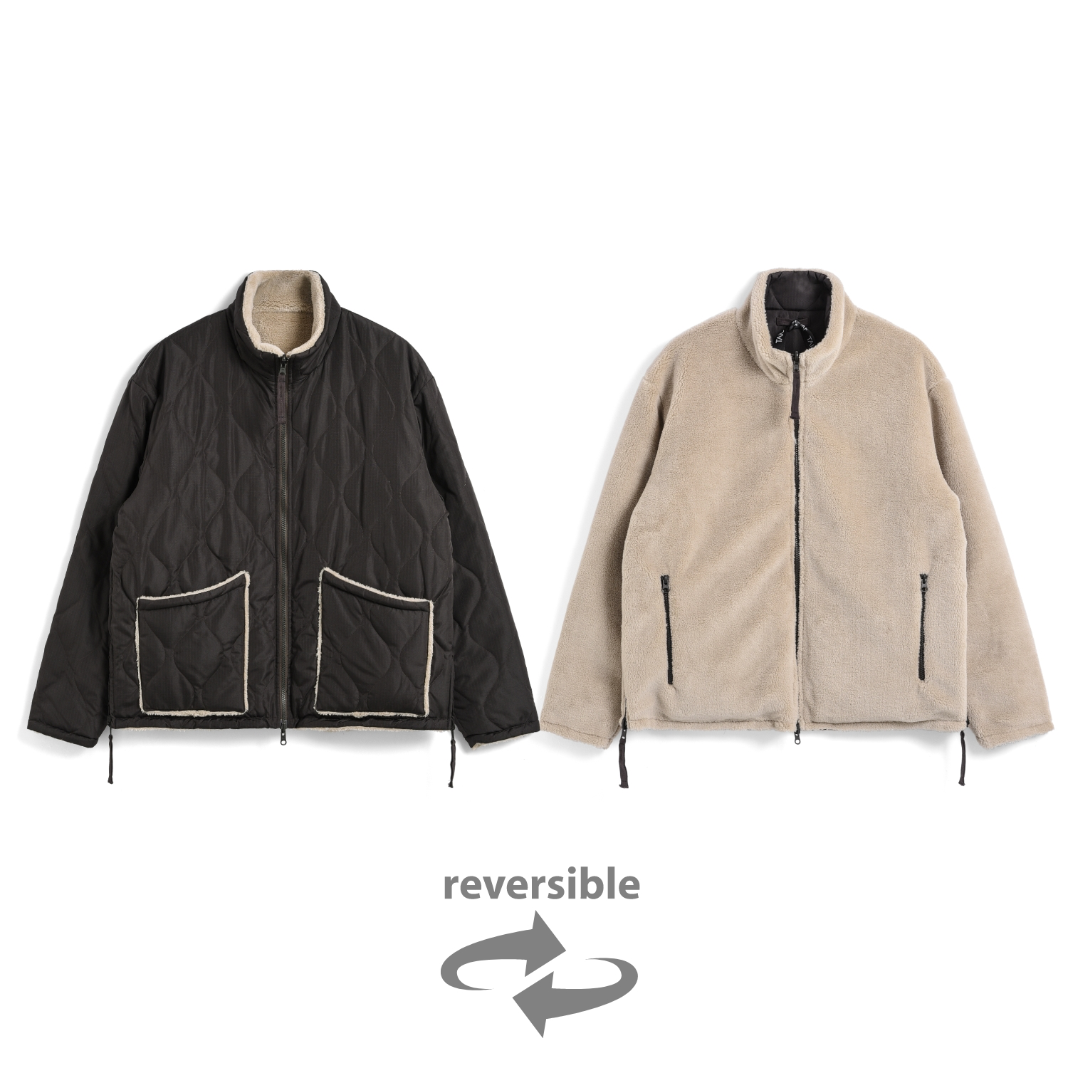 Unisex Military Reversible Hi Neck Down Jacket (Hard Shell)