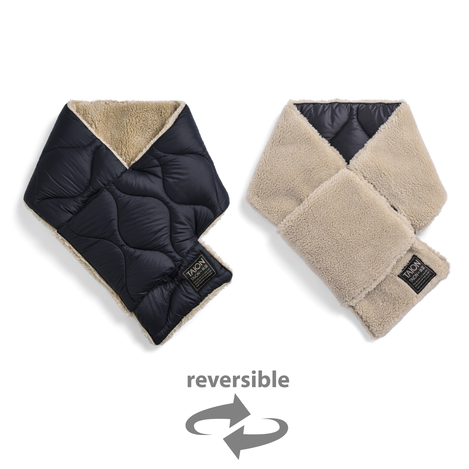 Unisex Military Reversible Down Scarf (Soft Shell)