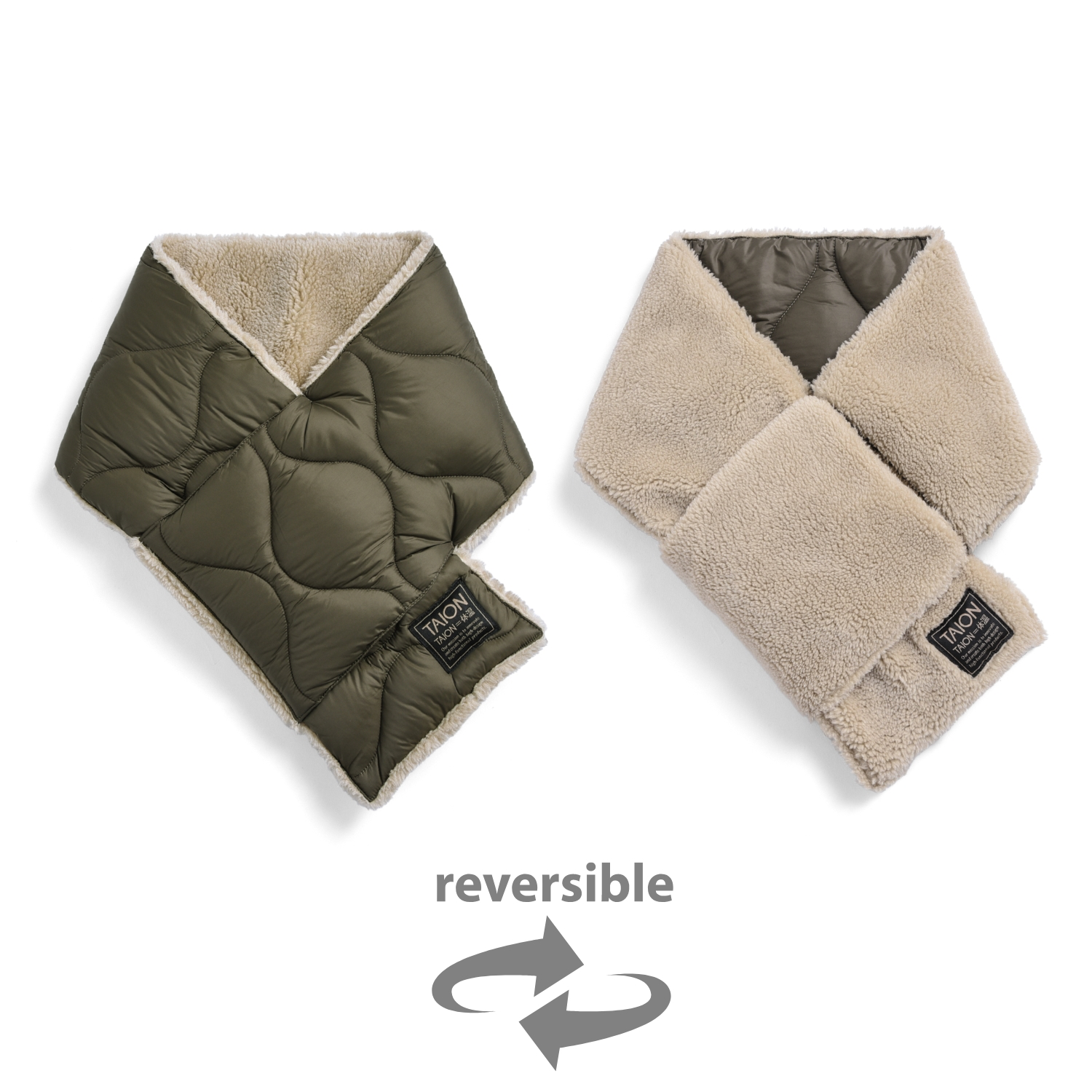 Unisex Military Reversible Down Scarf (Soft Shell)