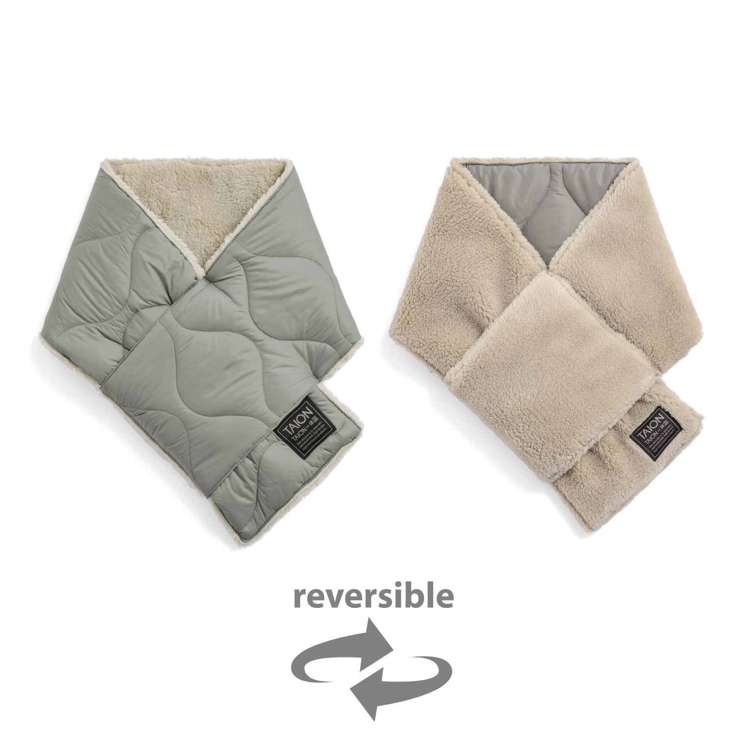 Unisex Military Reversible Down Scarf (Soft Shell)