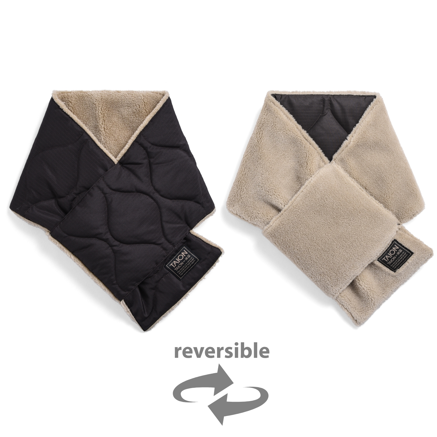 Unisex Military Reversible Down Scarf (Hard Shell)