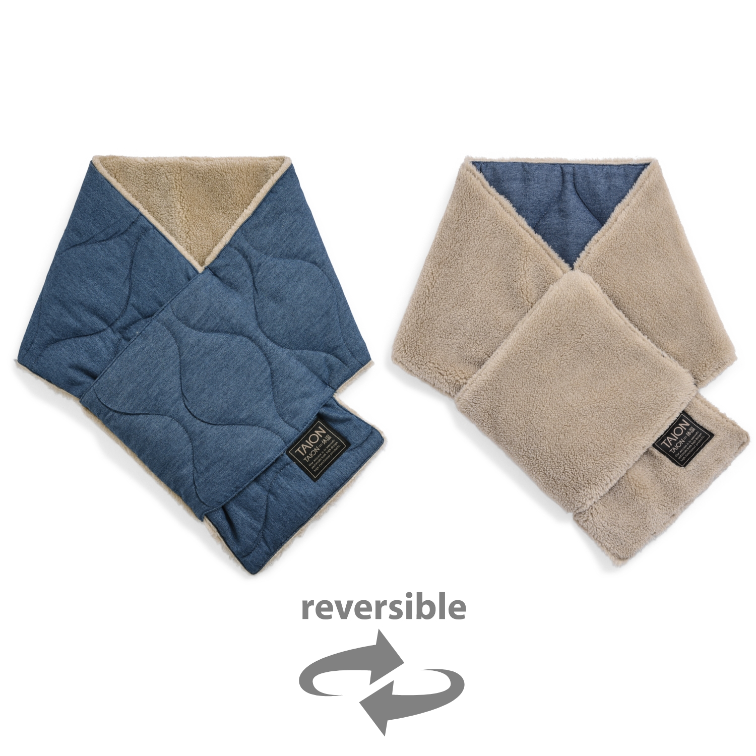 Unisex Military Reversible Down Scarf (Hard Shell)