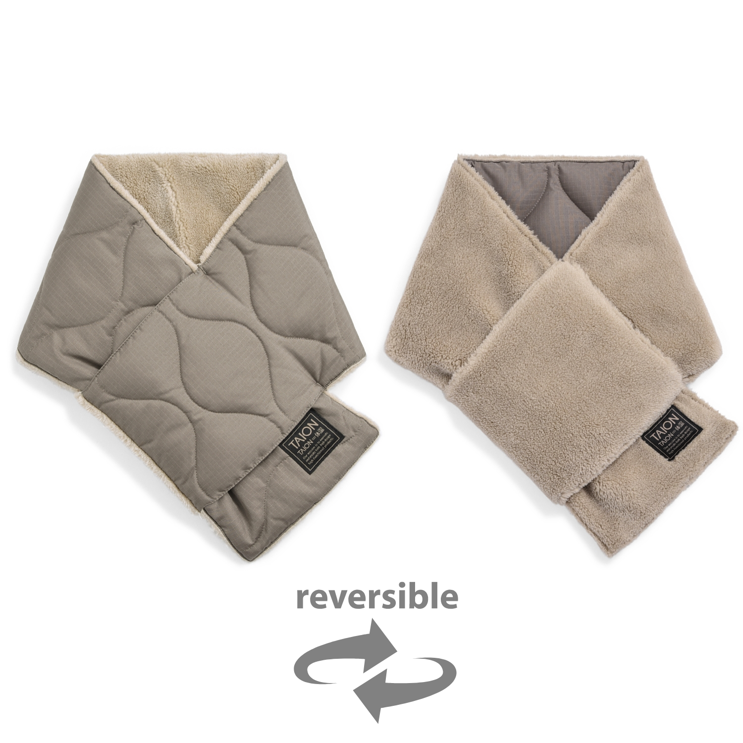 Unisex Military Reversible Down Scarf (Hard Shell)
