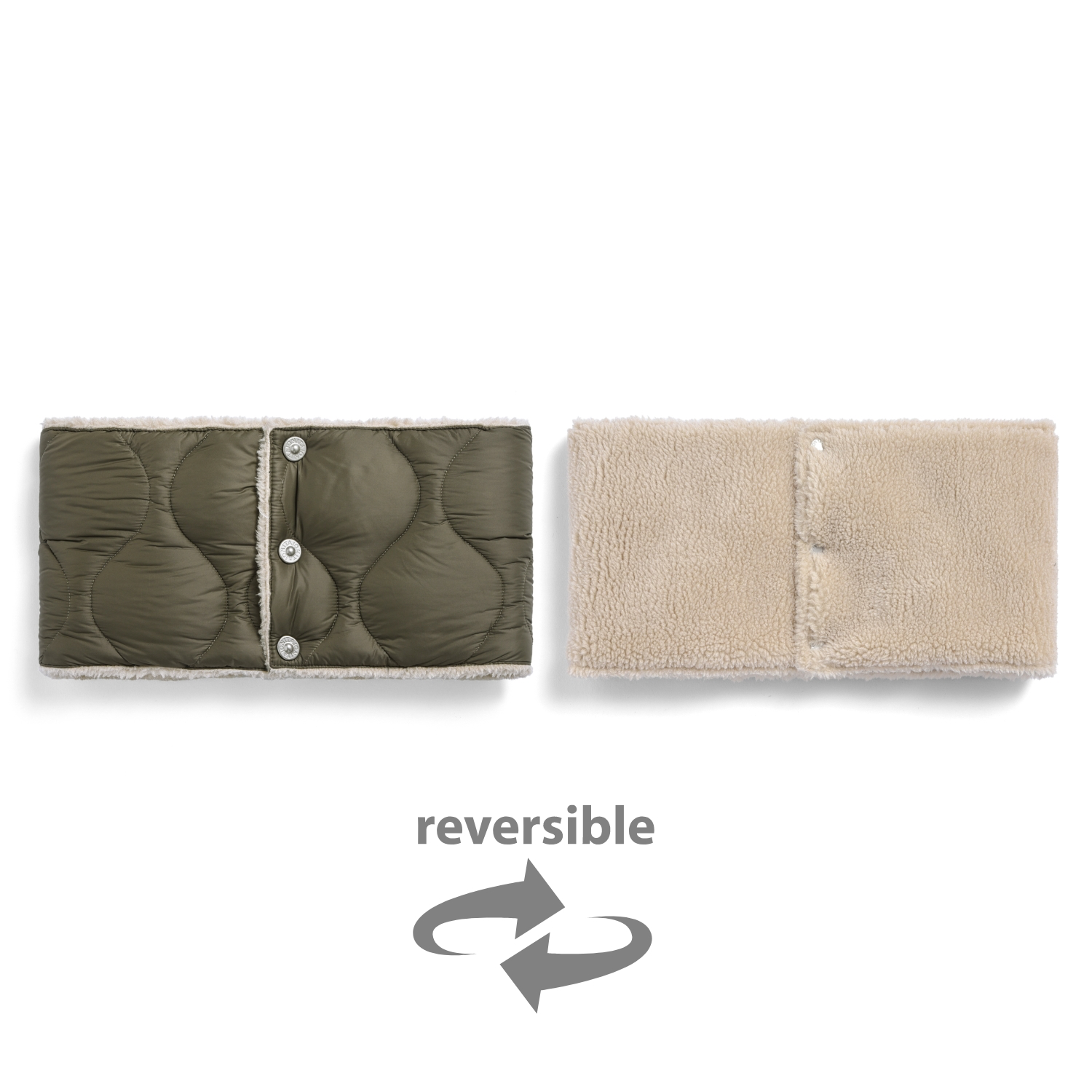 Unisex Military Reversible Down Neck Warmer (Soft Shell)
