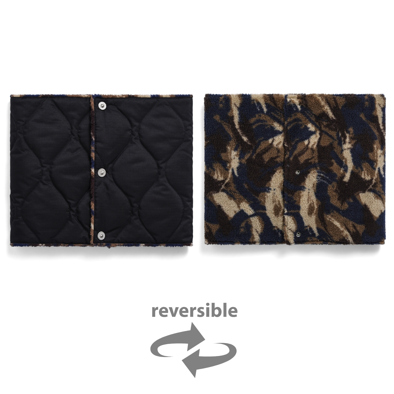 Unisex Military Reversible Down Neck Warmer (Hard Shell)