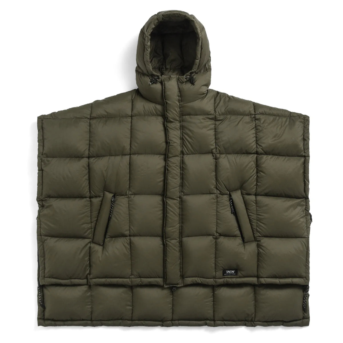 Mountain Hooded Fly-Front Volume Down Poncho