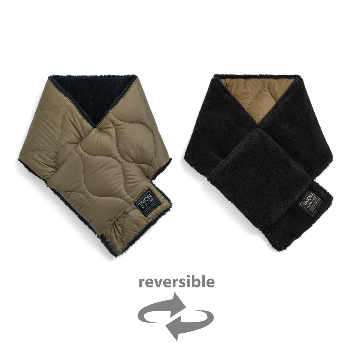 Military Reversible Down Scarf (Soft Shell)