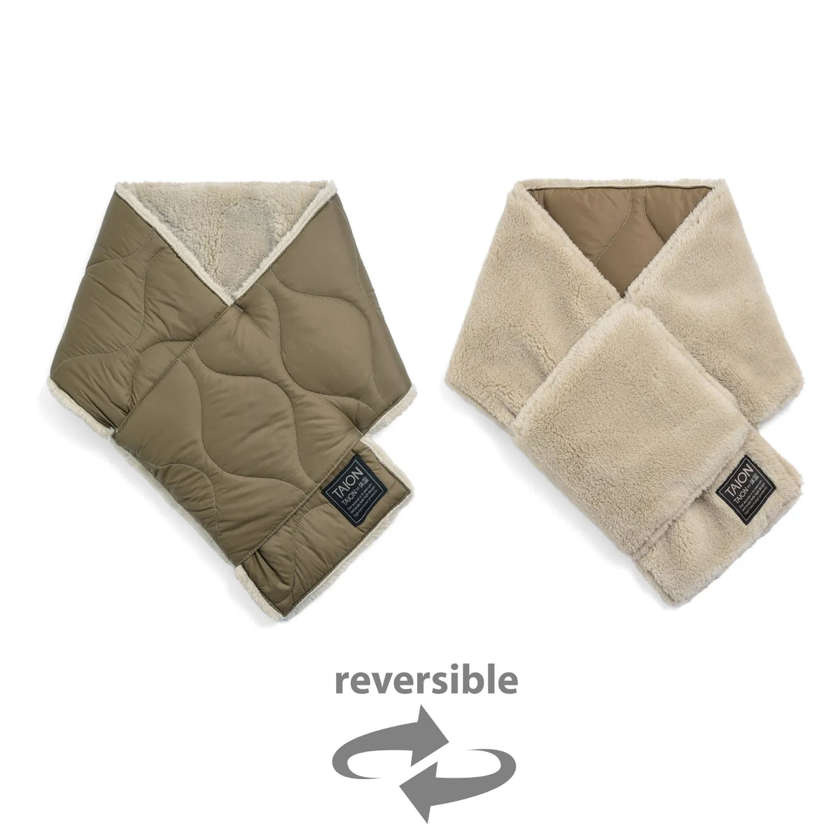 Military Reversible Down Scarf (Soft Shell)