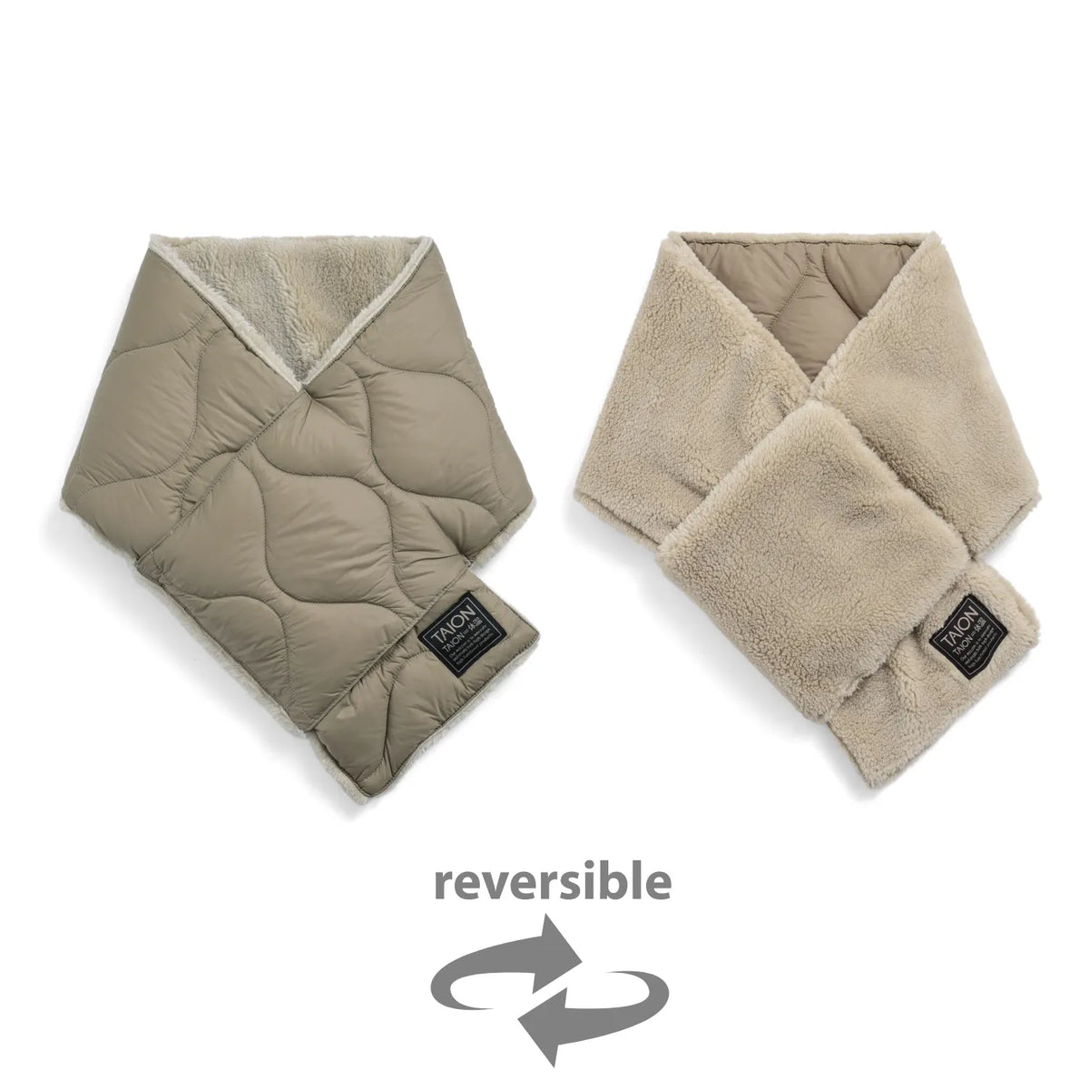 Military Reversible Down Scarf (Soft Shell)