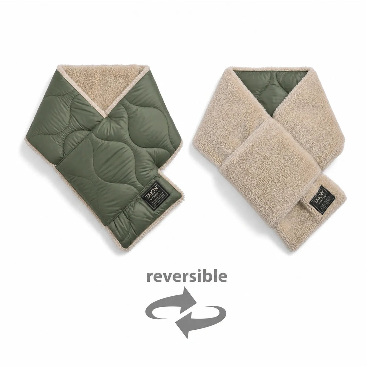 Military Reversible Down Scarf (Soft Shell)