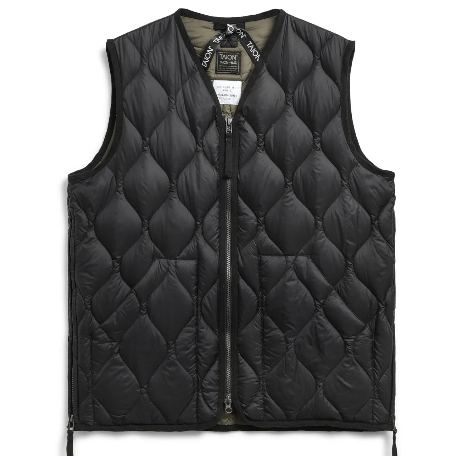 Unisex Military V-Neck W-Zip Down Vest (Soft Shell)
