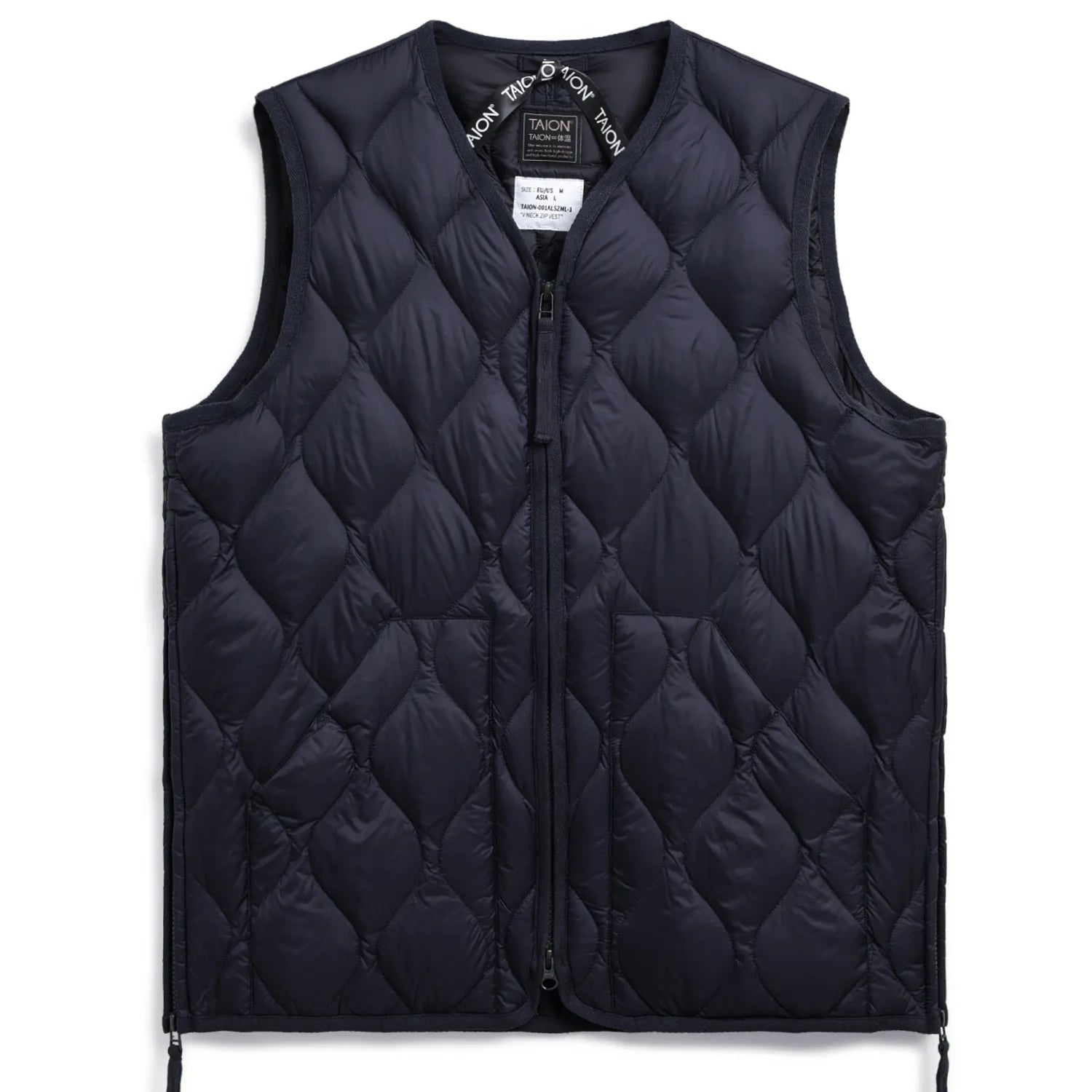 Unisex Military V-Neck W-Zip Down Vest (Soft Shell)