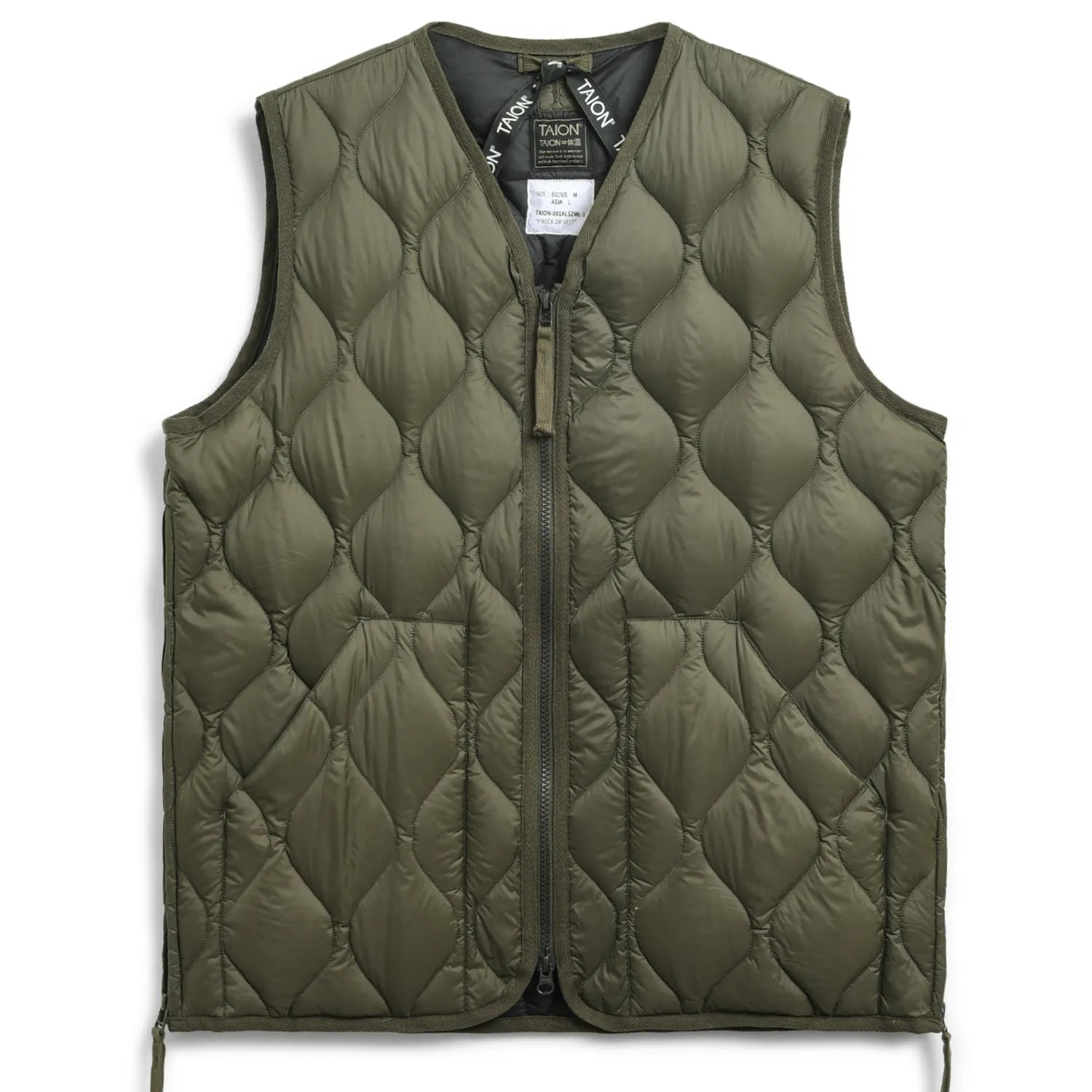 Unisex Military V-Neck W-Zip Down Vest (Soft Shell)