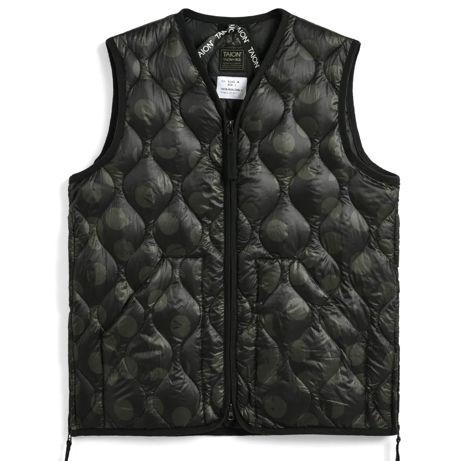 Unisex Military V-Neck W-Zip Down Vest (Soft Shell)
