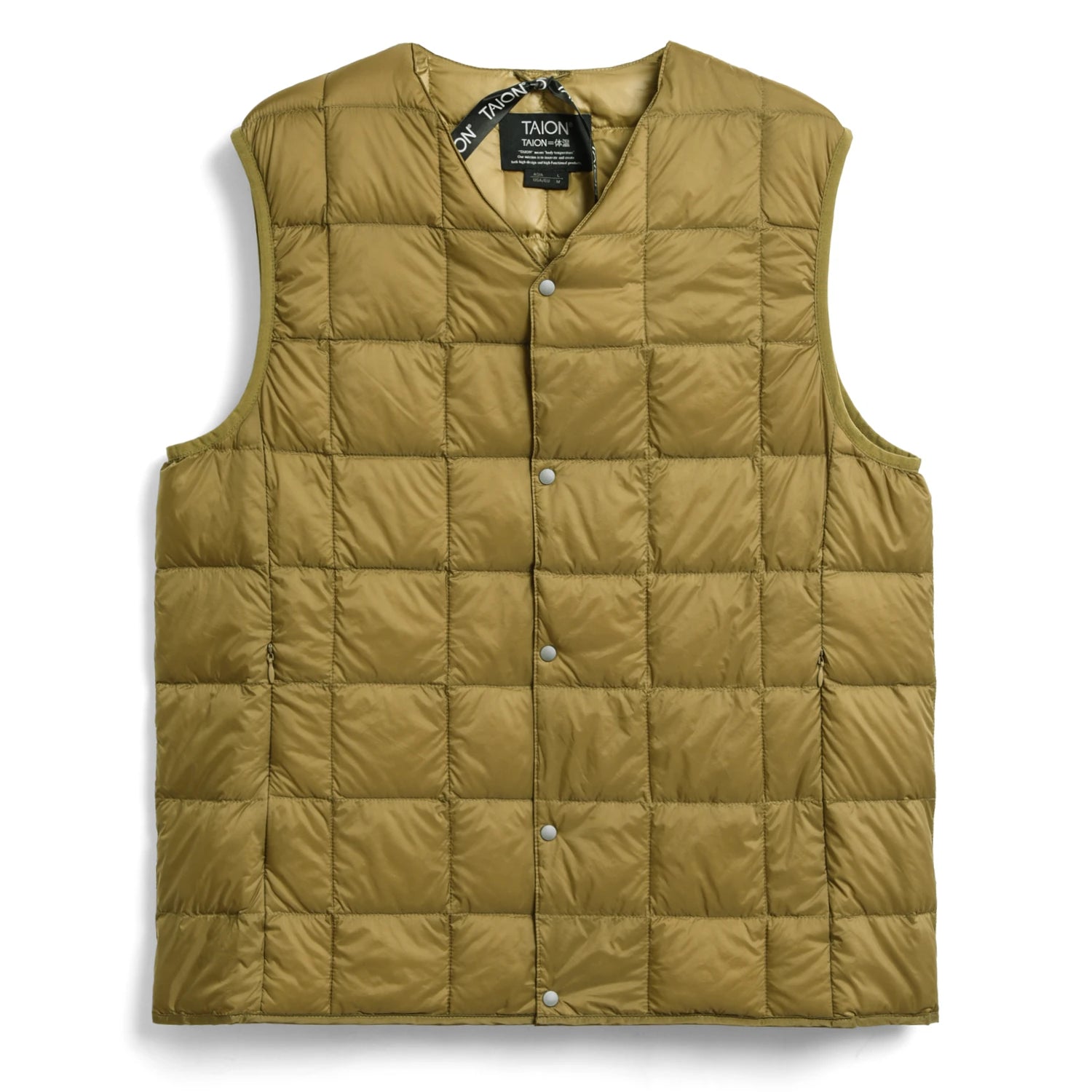 TAION Unisex Basic V-Neck Button Down Vest