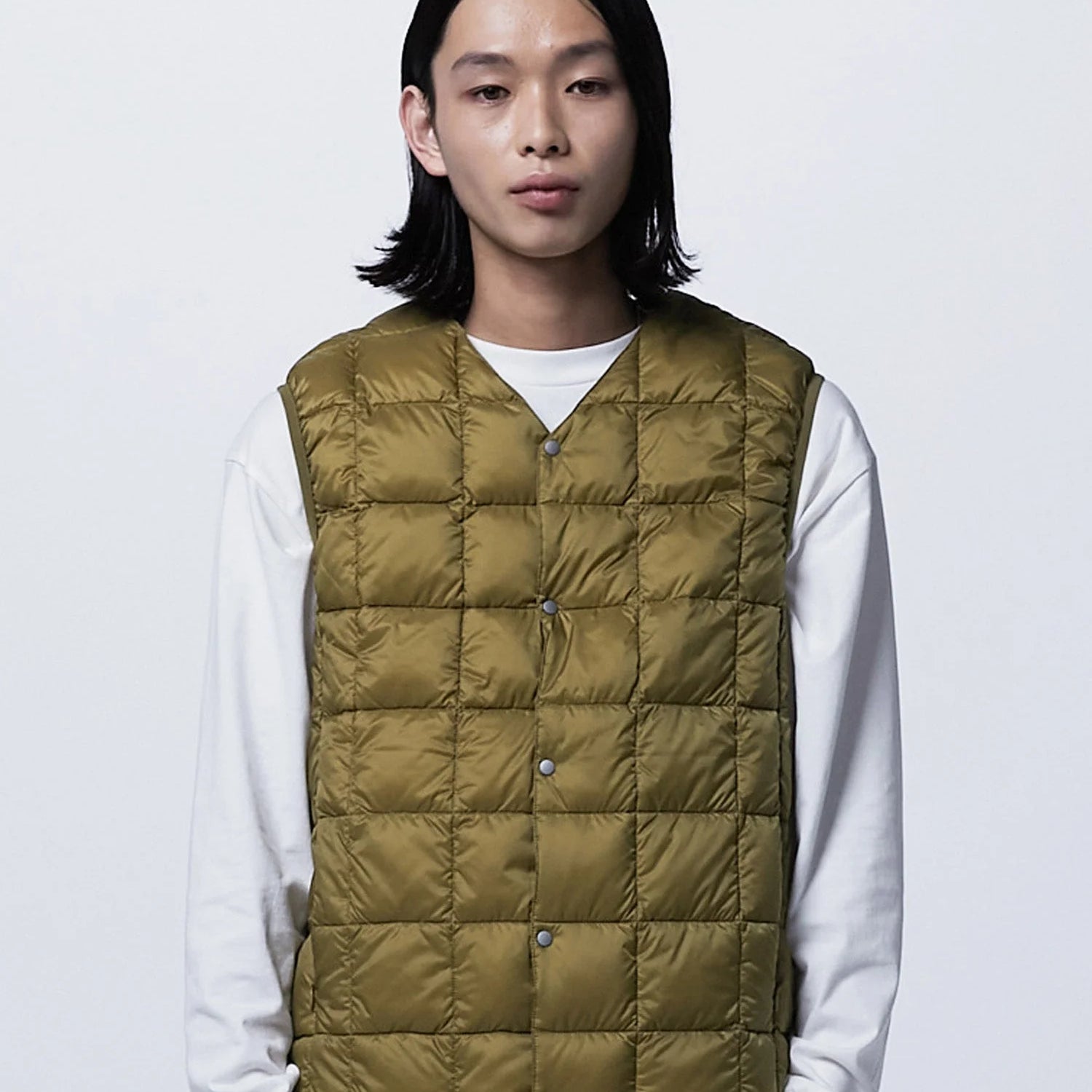 TAION Unisex Basic V-Neck Button Down Vest