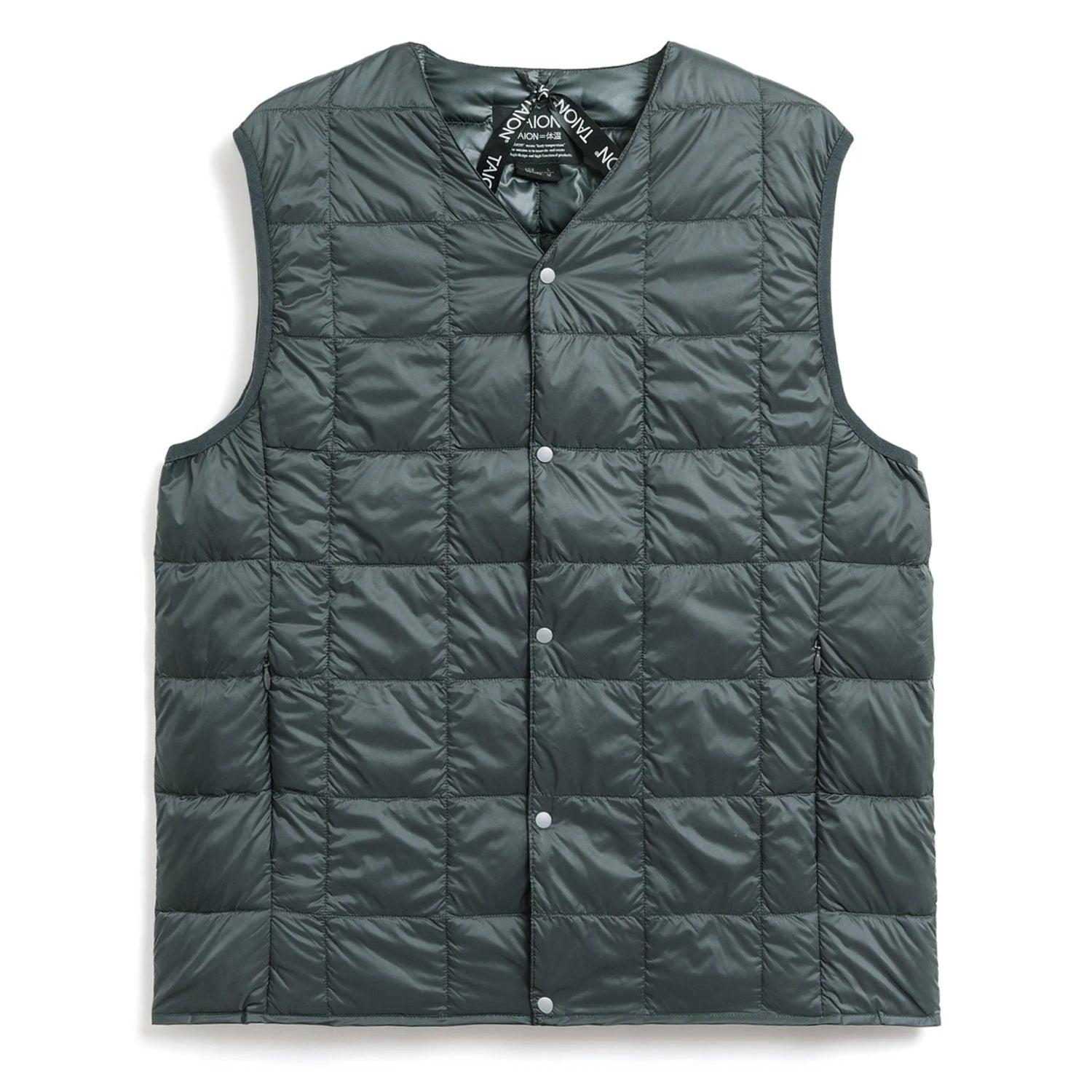 TAION Unisex Basic V-Neck Button Down Vest