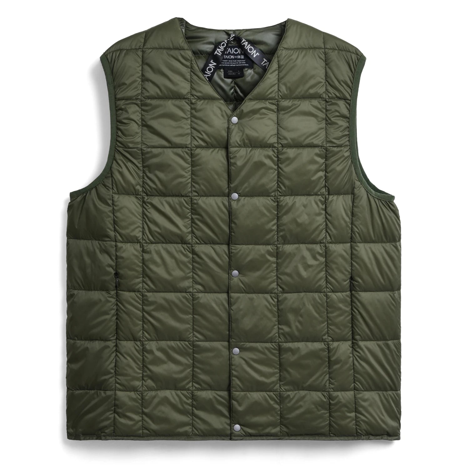 TAION Unisex Basic V-Neck Button Down Vest