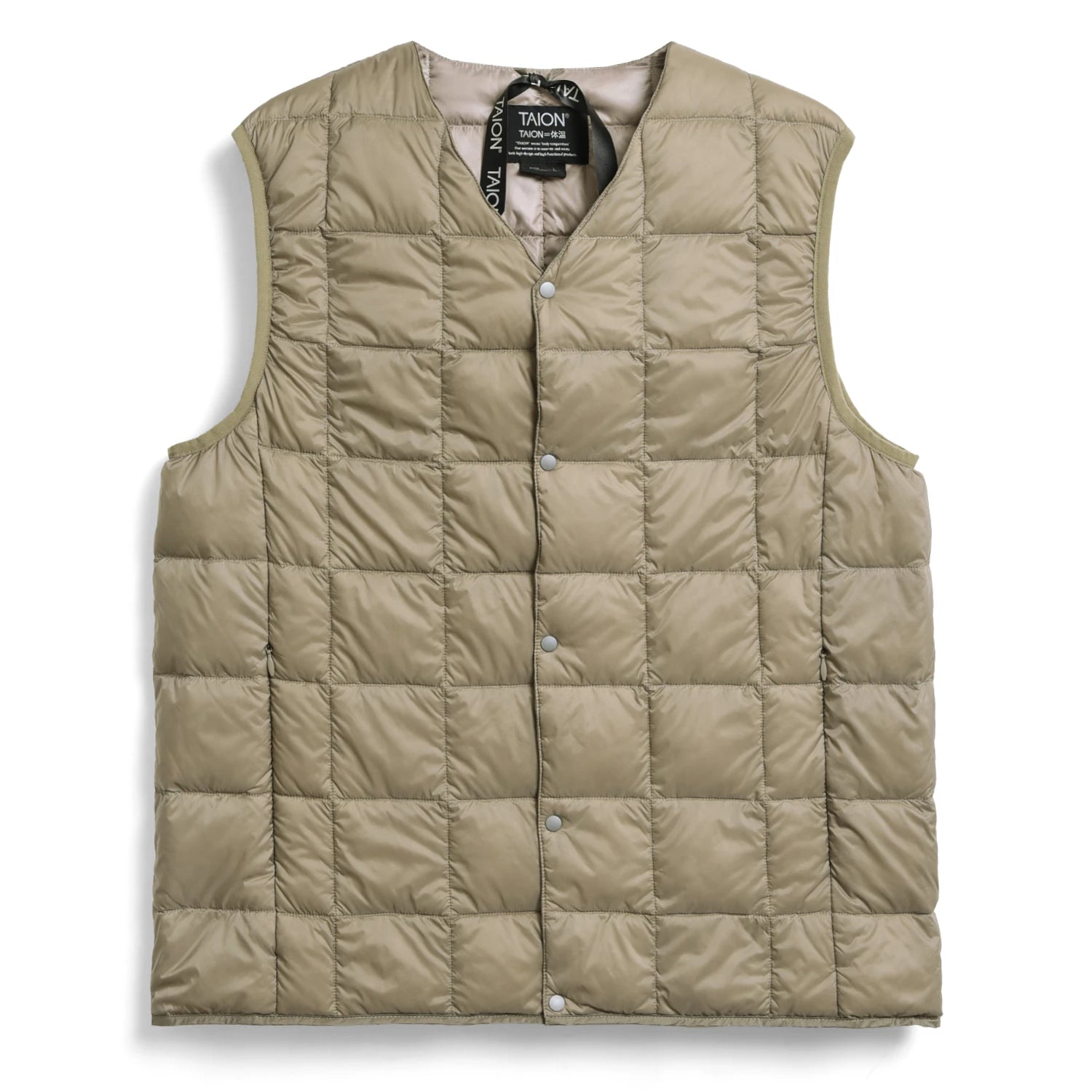 TAION Unisex Basic V-Neck Button Down Vest