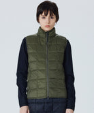 TAION Unisex Basic Hi-Neck W-Zip Down Vest