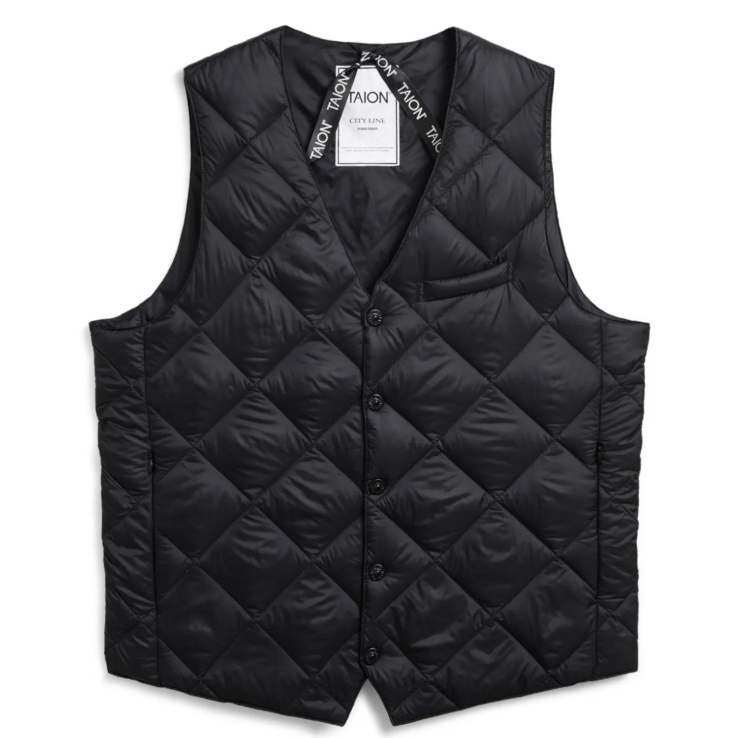 City Single Snap Button Down Gilet
