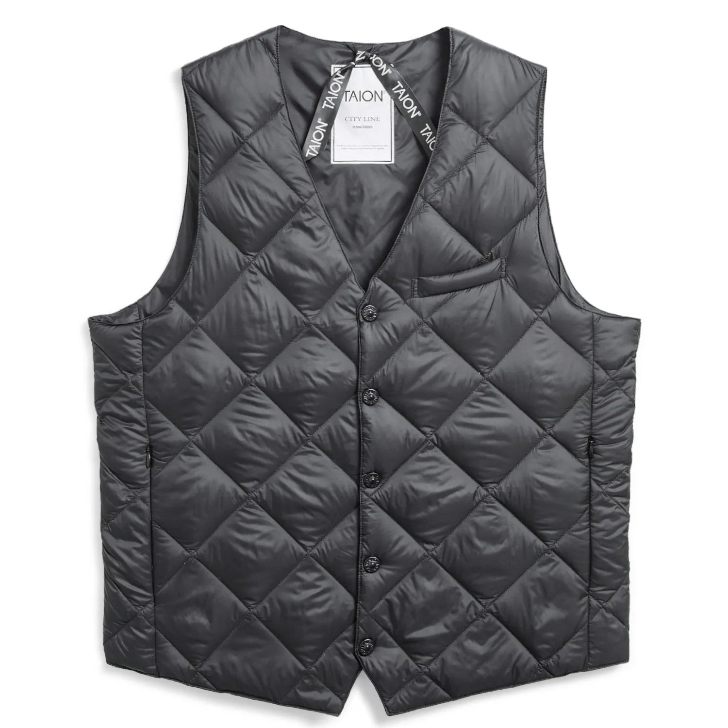 City Single Snap Button Down Gilet