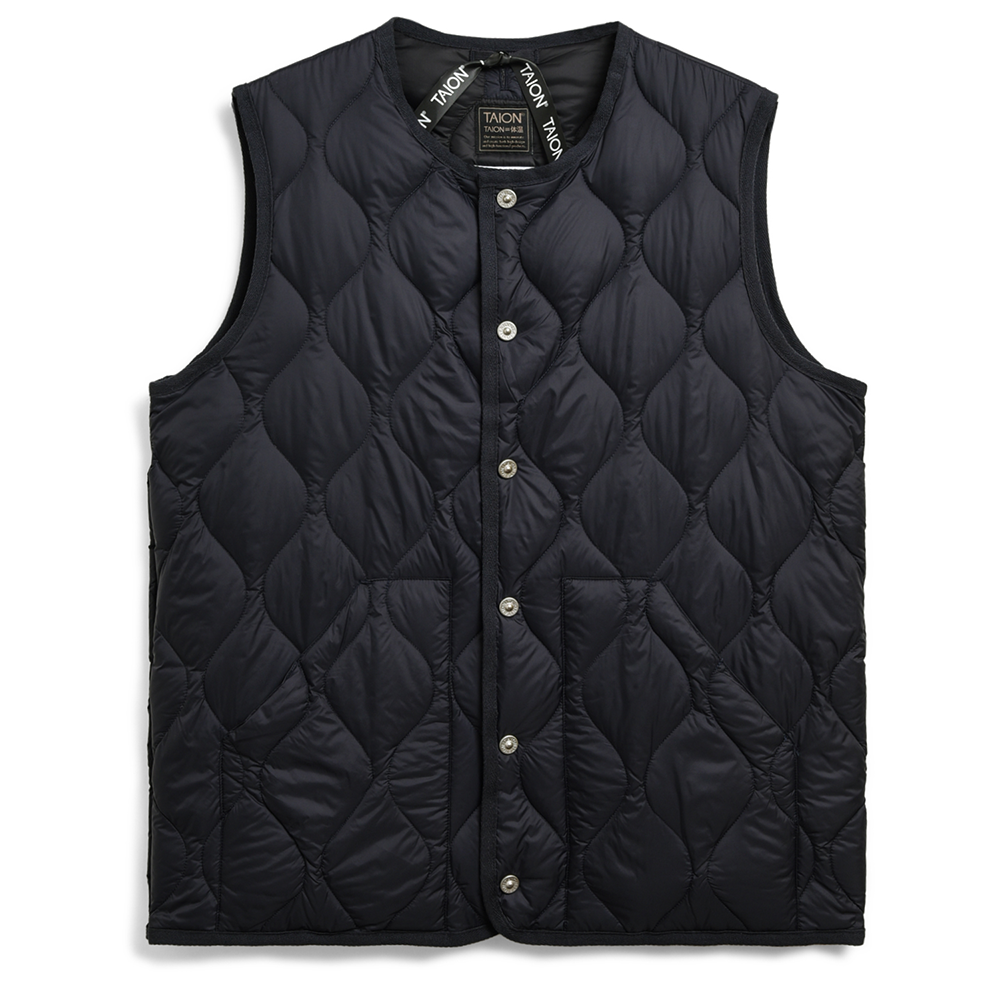 Unisex Military Crew Neck Down Vest (Soft Shell)