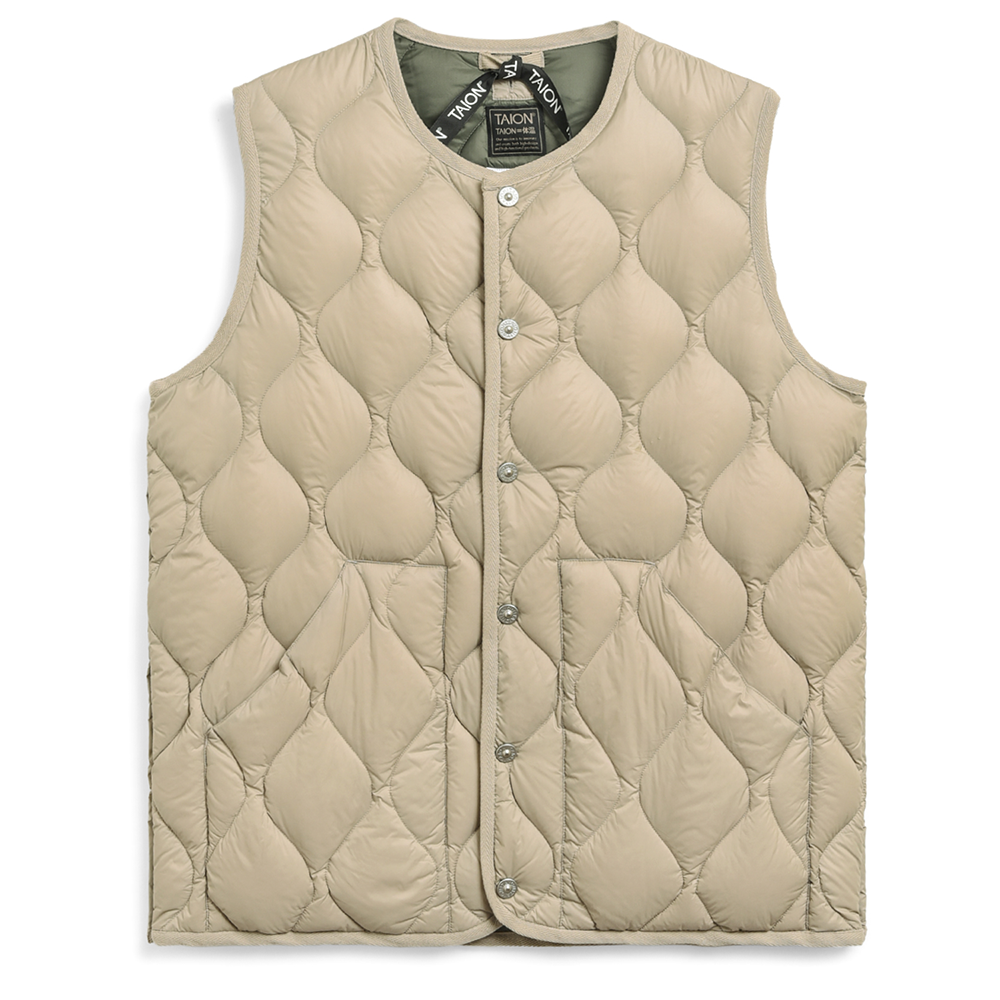 Unisex Military Crew Neck Down Vest (Soft Shell)