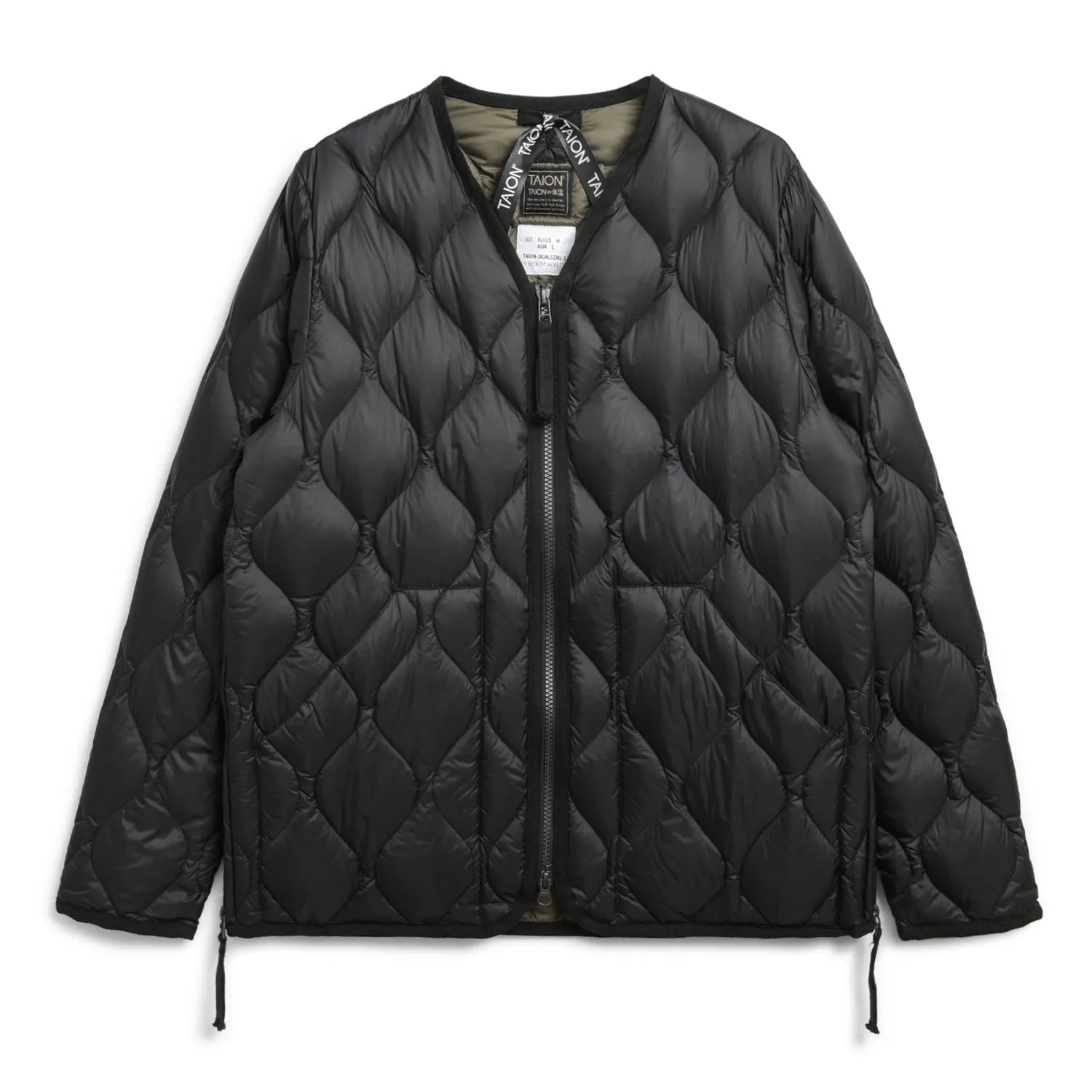 Unisex Military W-Zip V-Neck Down Jacket (Soft Shell)