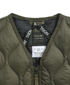 TAION Unisex Military W-Zip V-Neck Down Jacket (Soft Shell)