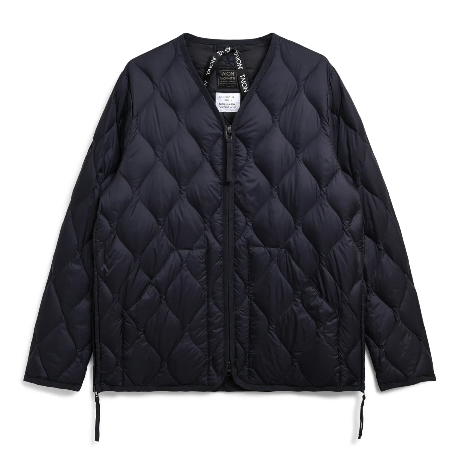 Unisex Military W-Zip V-Neck Down Jacket (Soft Shell)