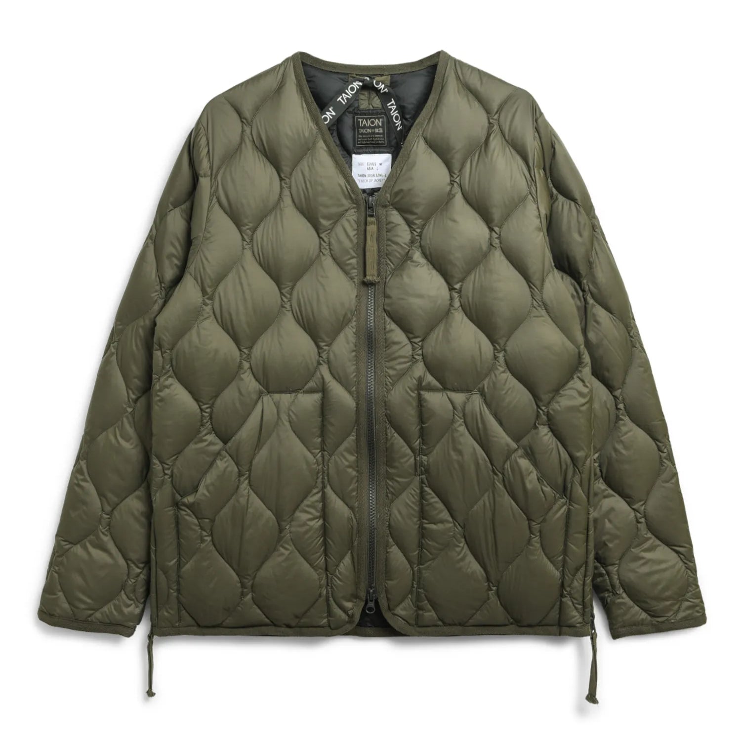 Unisex Military W-Zip V-Neck Down Jacket (Soft Shell)