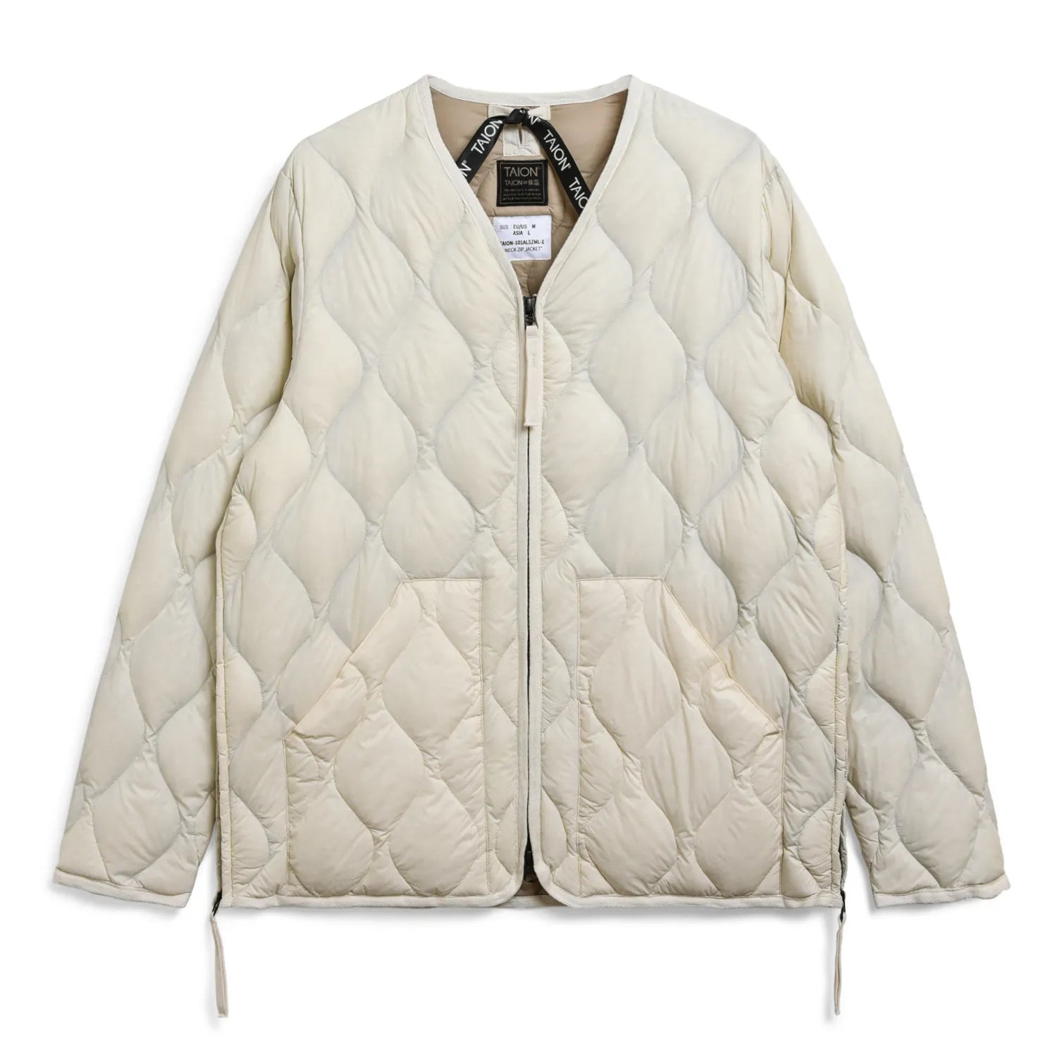 Unisex Military W-Zip V-Neck Down Jacket (Soft Shell)