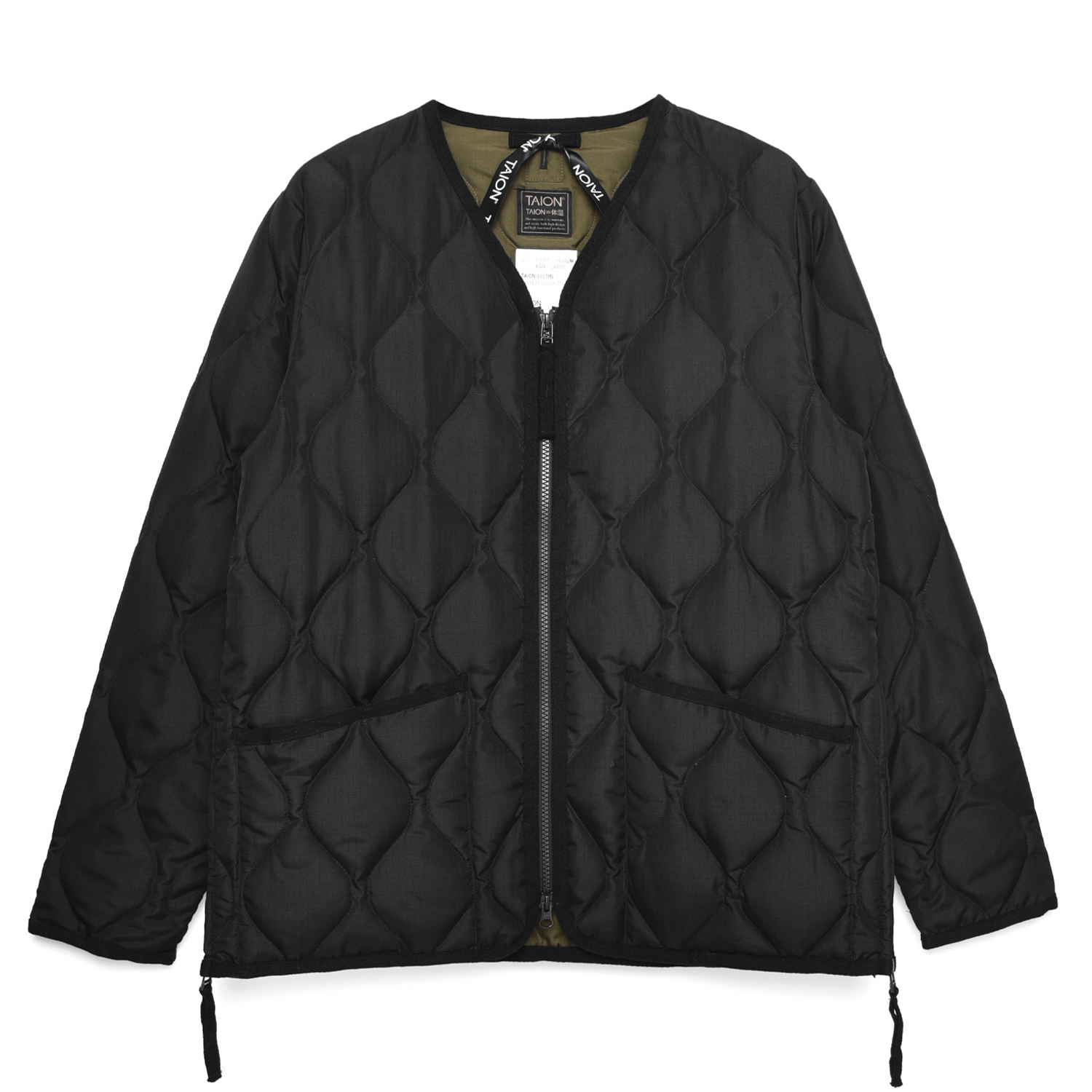 Unisex Military W-Zip V-Neck Down Jacket (Hard Shell)