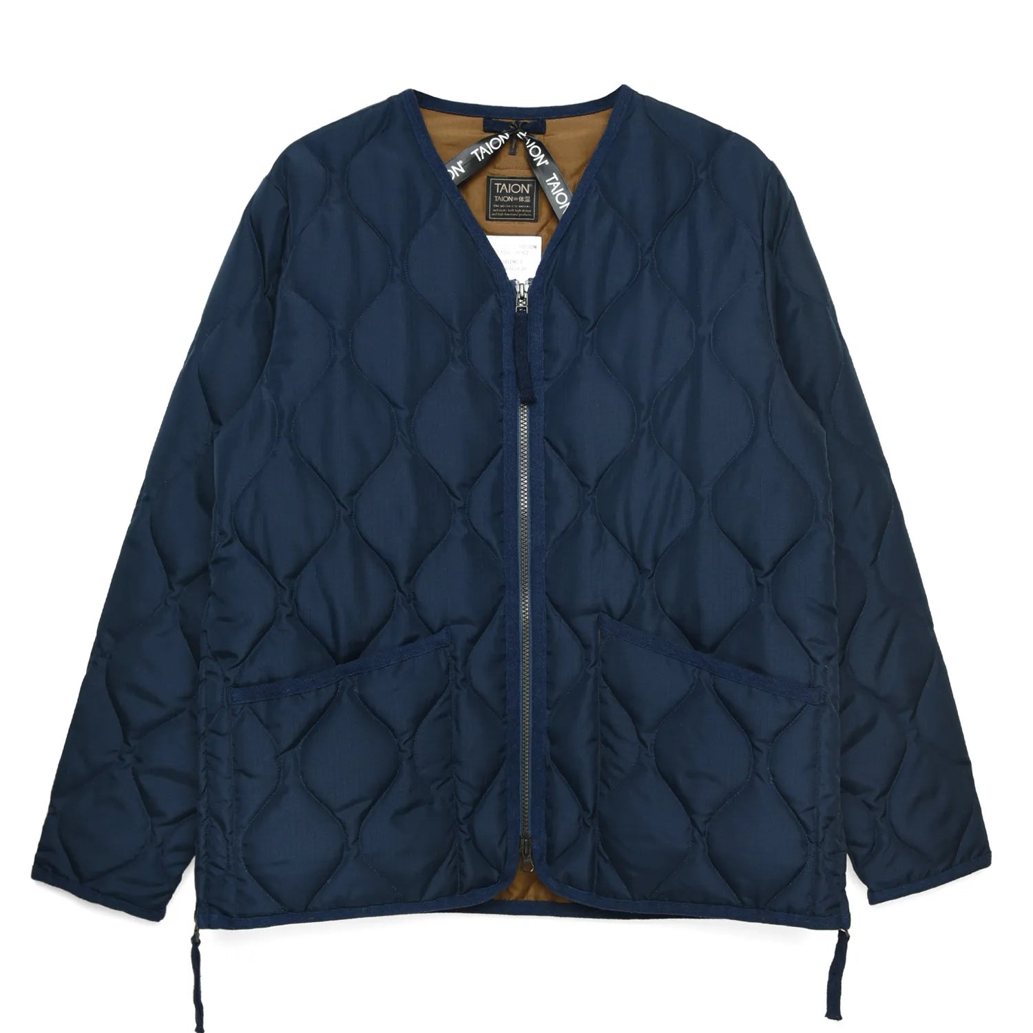 Unisex Military W-Zip V-Neck Down Jacket (Hard Shell)