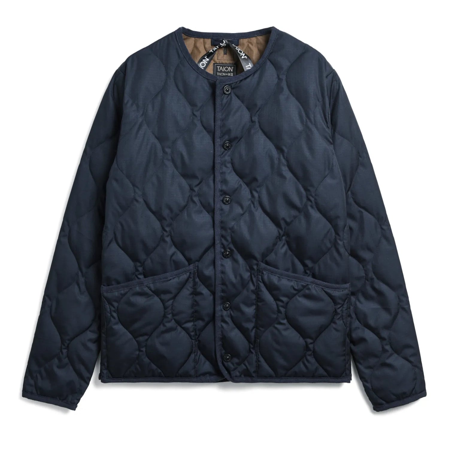 Unisex Military Crew Neck Down Jacket (Hard Shell)